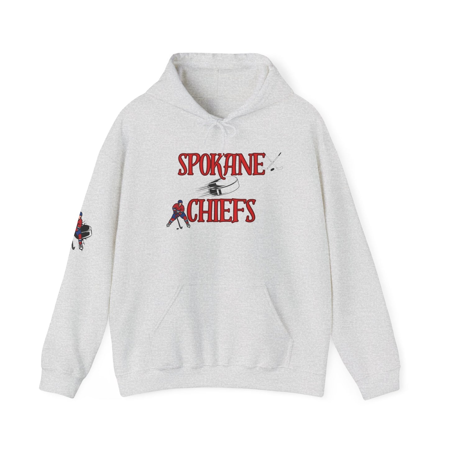 Spokane Chiefs  Red Hockey Sweatshirt | Unisex Heavy Blend™ Hooded Sweatshirt for Fans " Got Chirps?"