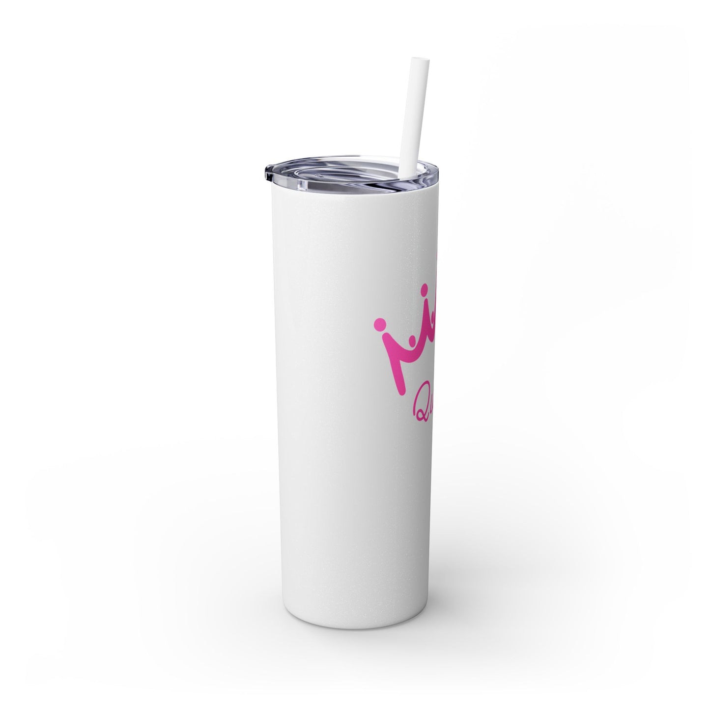 Queen Skinny Tumbler with Straw - 20oz, Perfect for Royal Drinkers, Pageant