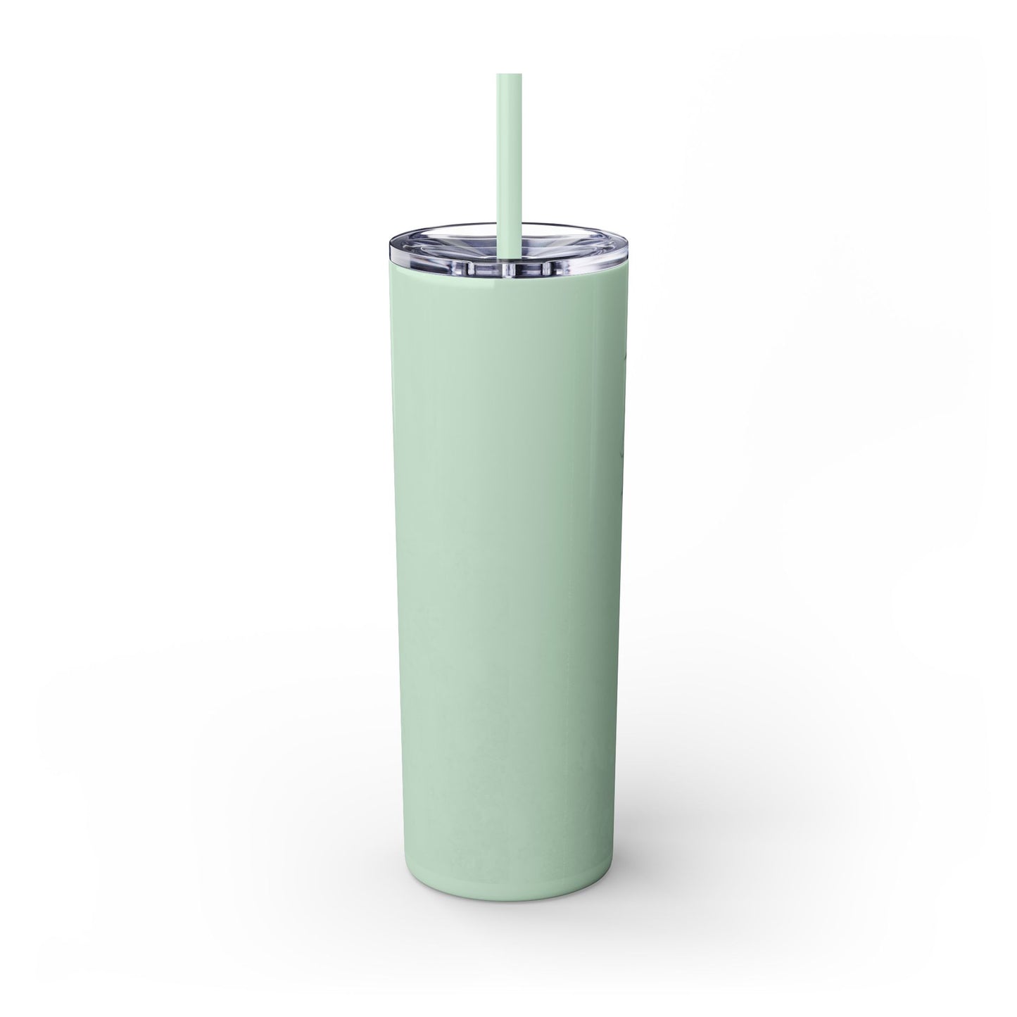 Crackled Hockey Action Skinny Tumbler with Straw - 20oz