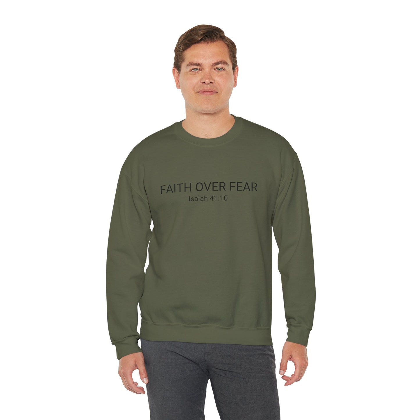 Faith Over Fear Unisex Crewneck Sweatshirt - Comfort & Inspiration