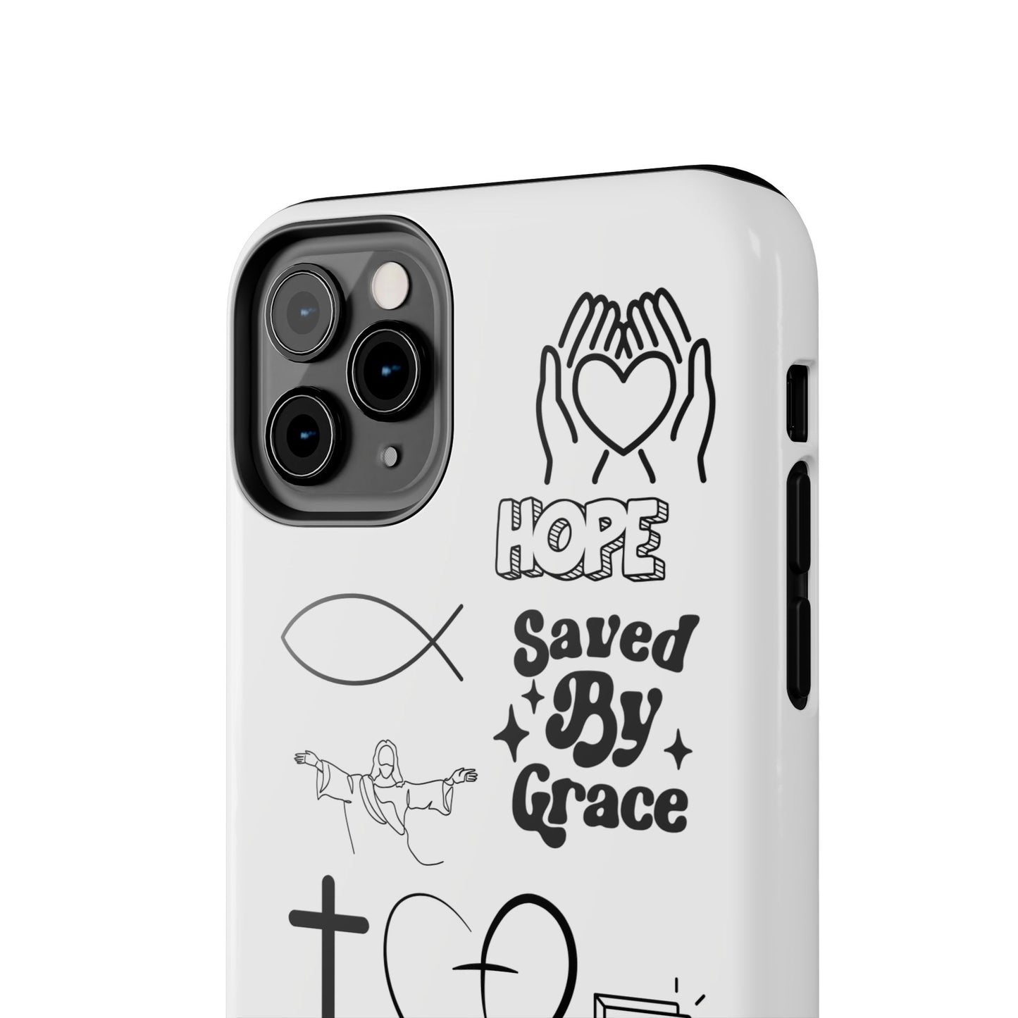 Inspirational Tough Phone Case - Faith, Hope & Grace Design