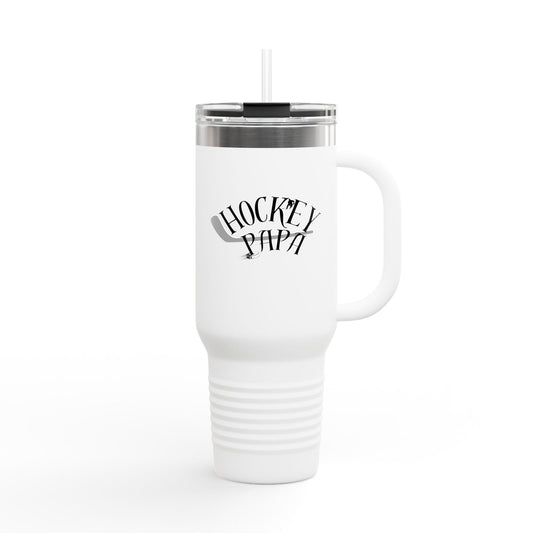 Hockey Papa Insulated Travel Mug - 40oz | Perfect Gift for Hockey Dads