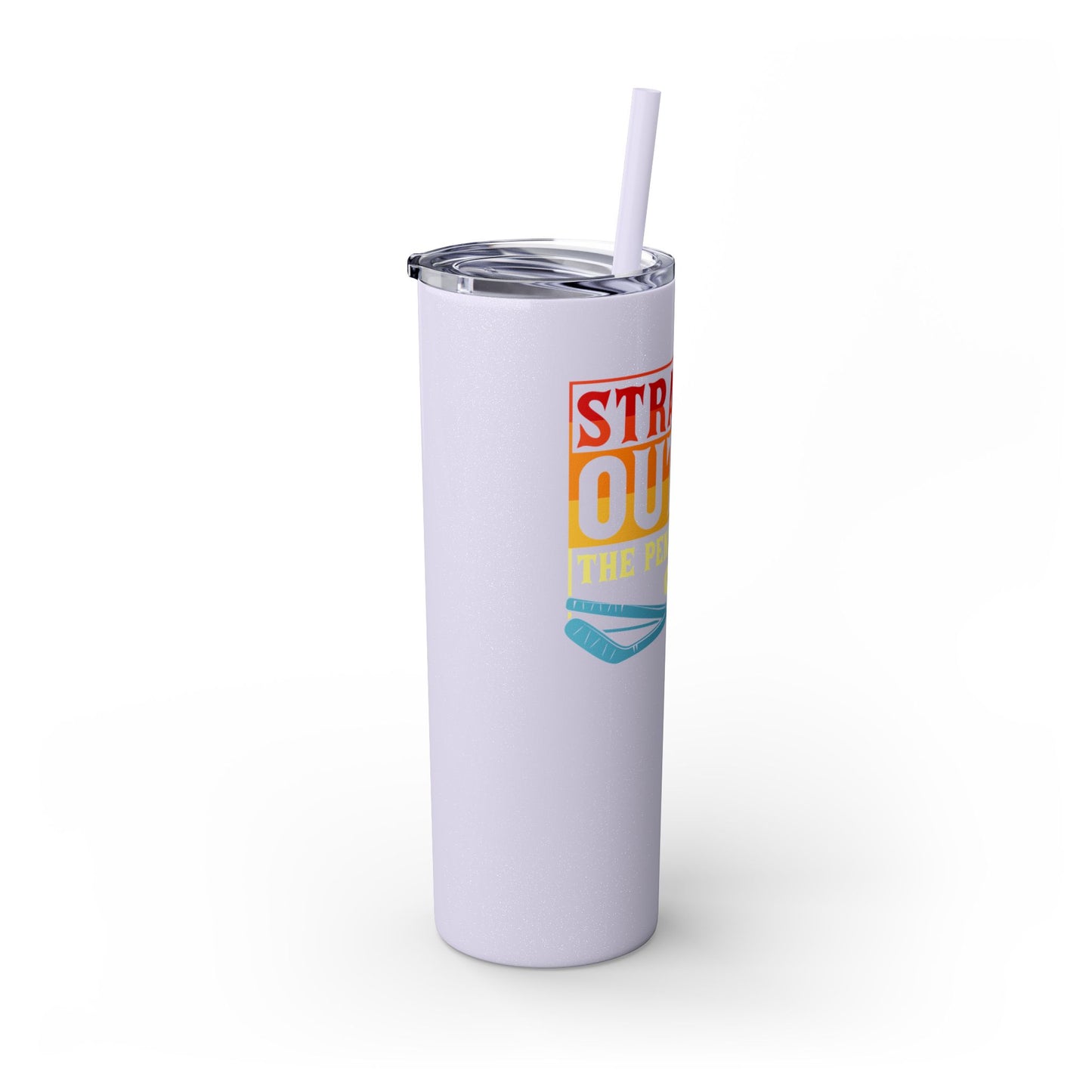 Straight Outta The Penalty Box 20oz Skinny Tumbler with Straw - Fun & Functional Drinkware