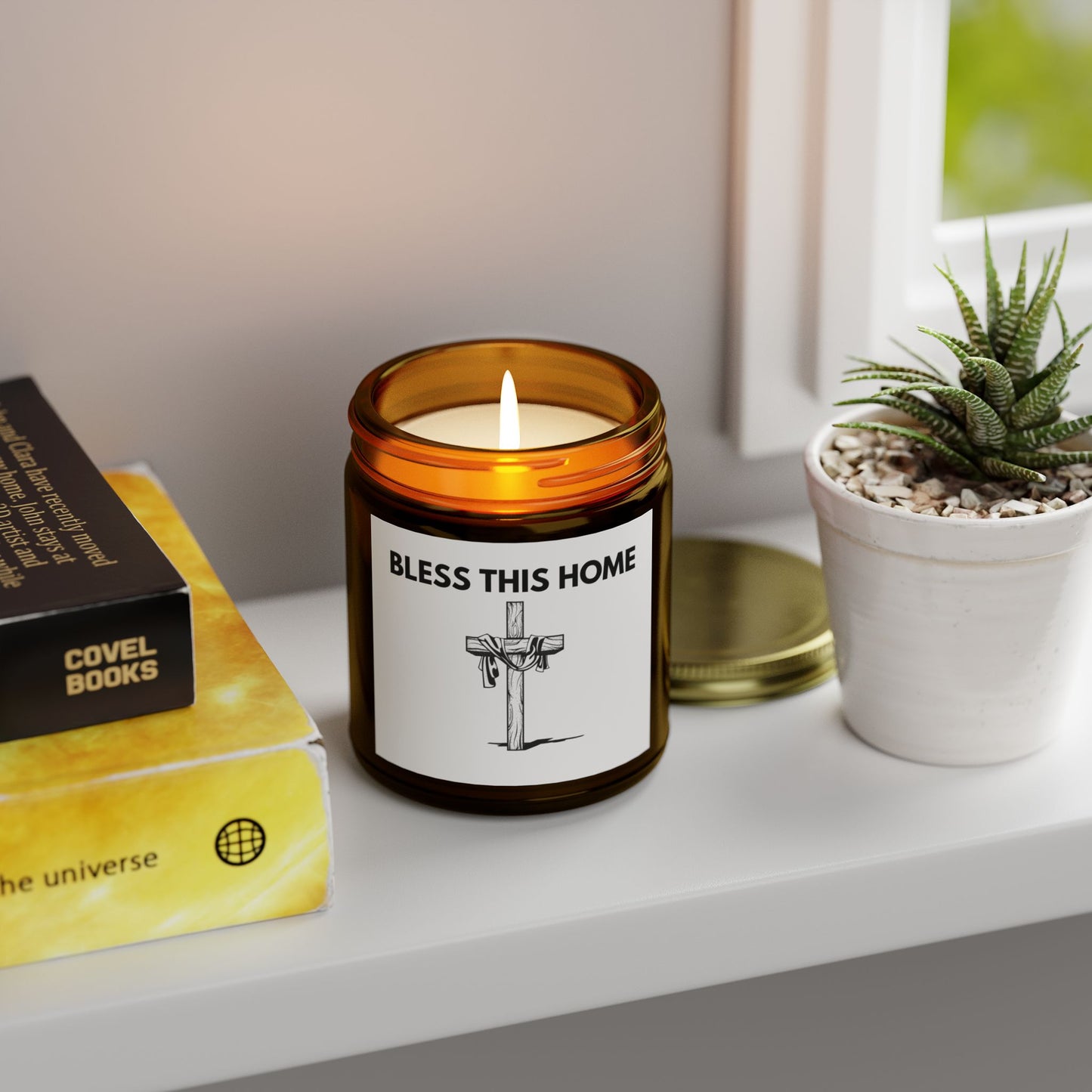 Bless This Home Scented Candle – Coconut Apricot Wax (4oz, 9oz)