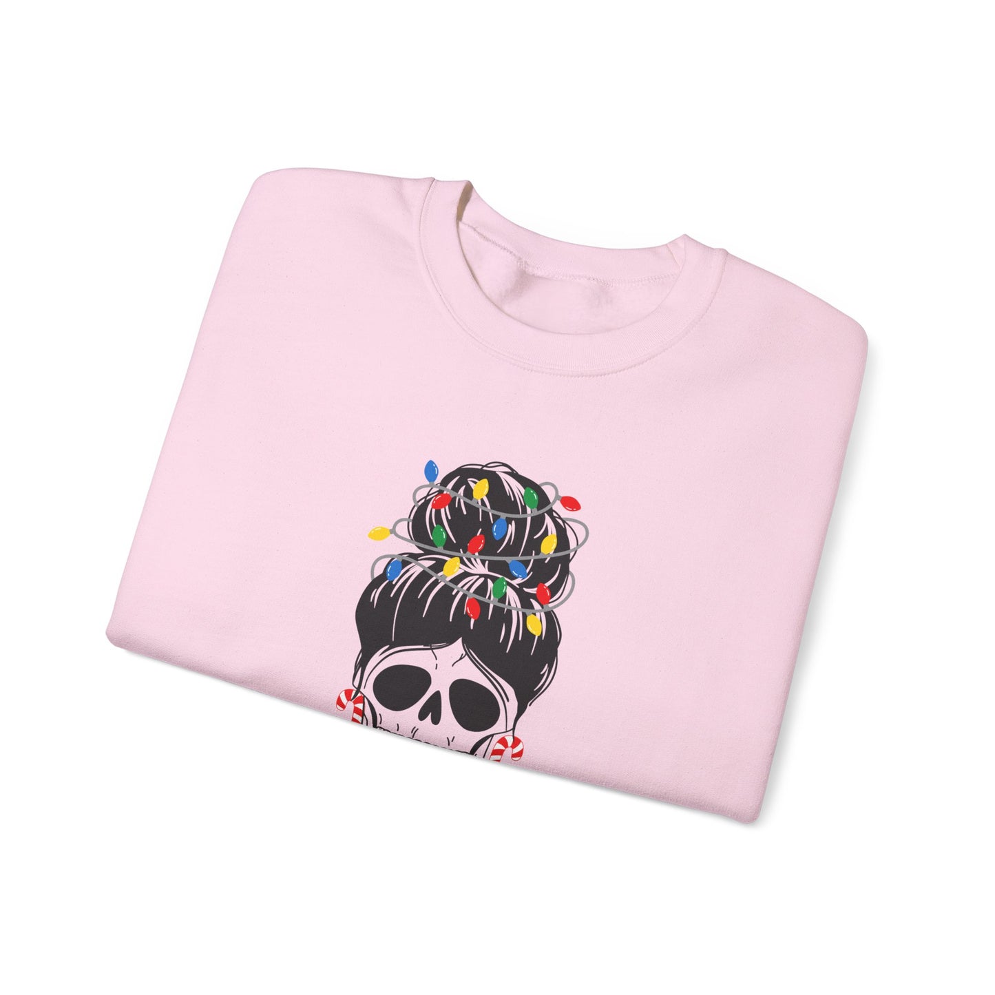 Jingle Bells Silly Skull Unisex Heavy Blend™ Crewneck Sweatshirt