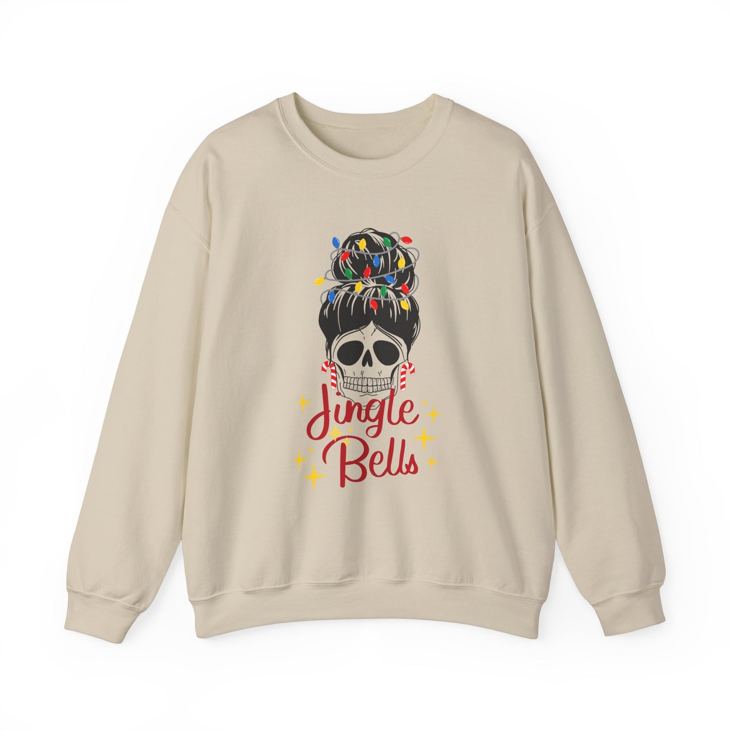 Jingle Bells Silly Skull Unisex Heavy Blend™ Crewneck Sweatshirt