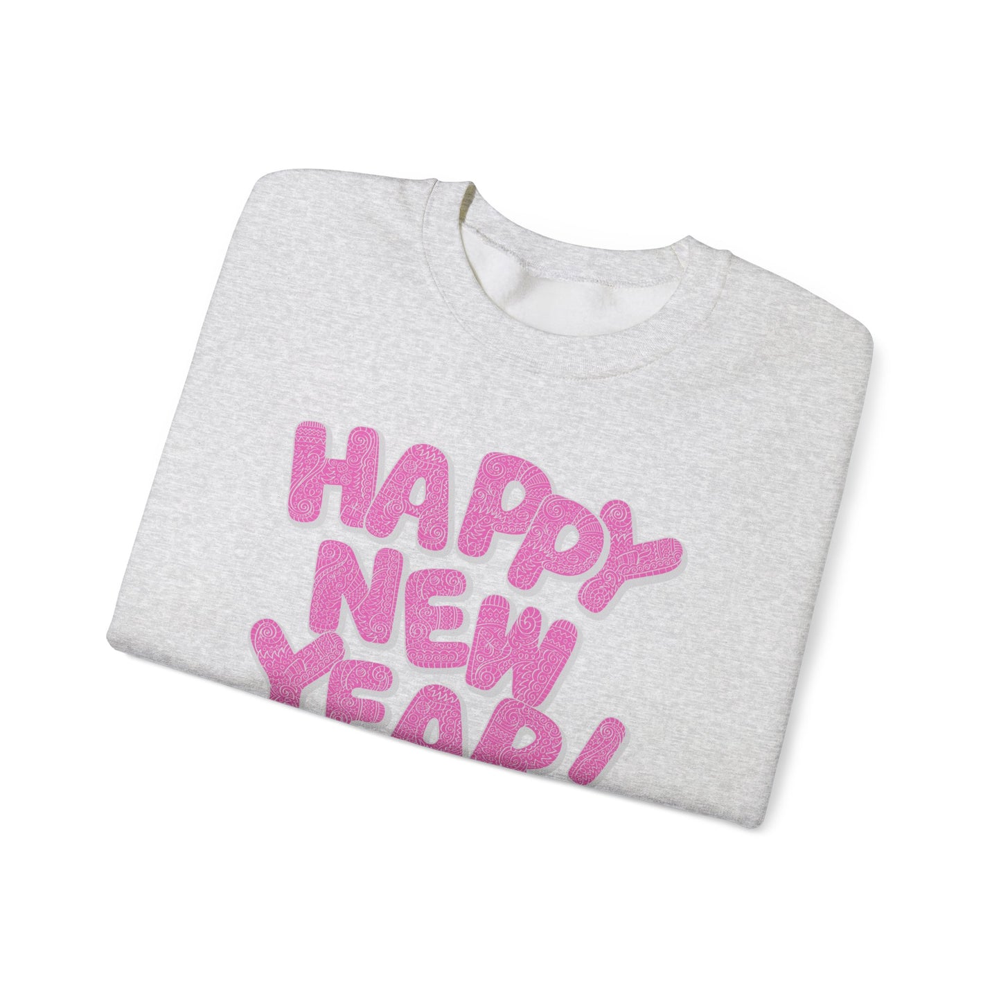 Happy New Year 2025 Pink Unisex Crewneck Sweatshirt