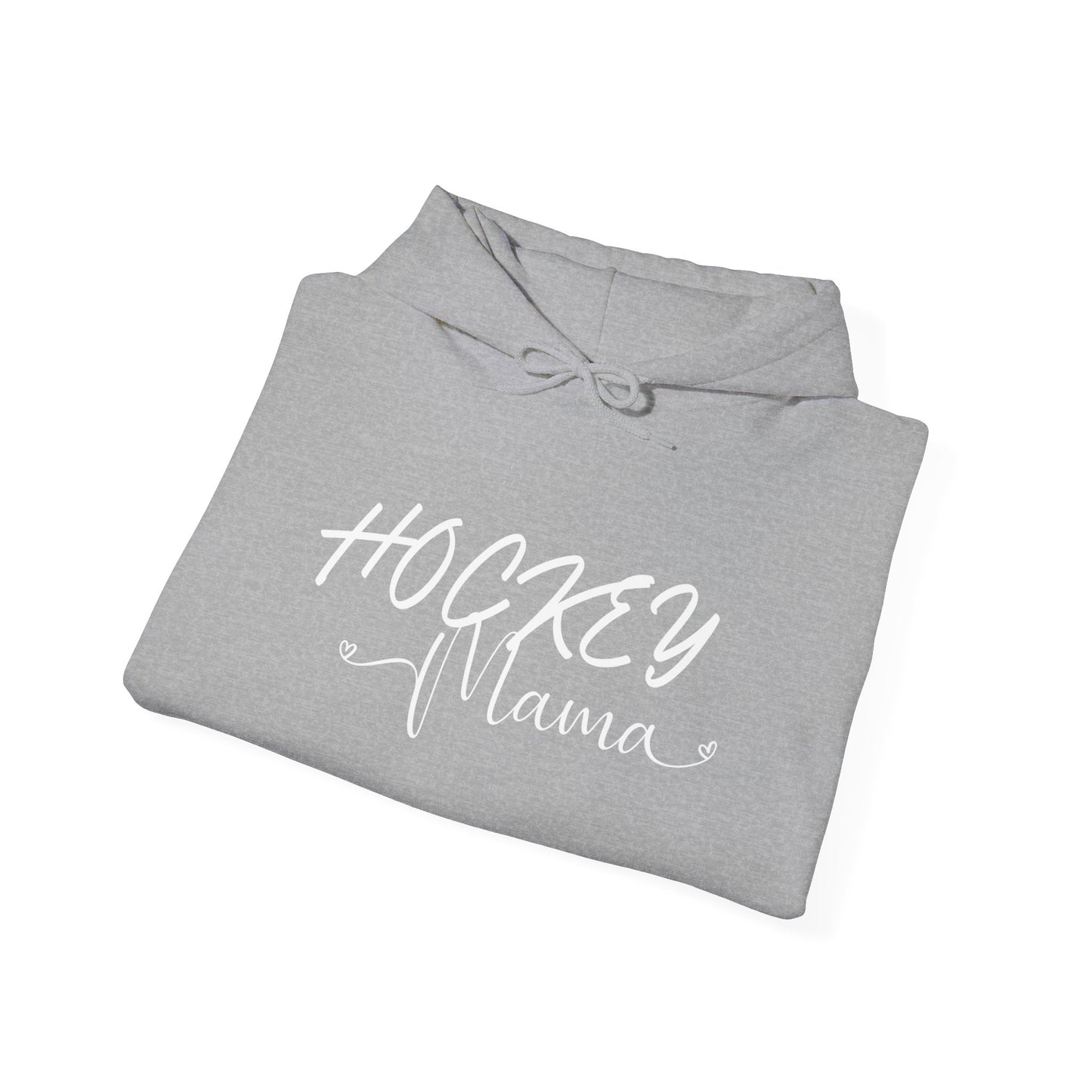 Hockey Mama Cursive White Unisex Heavy Blend Hooded Sweatshirt