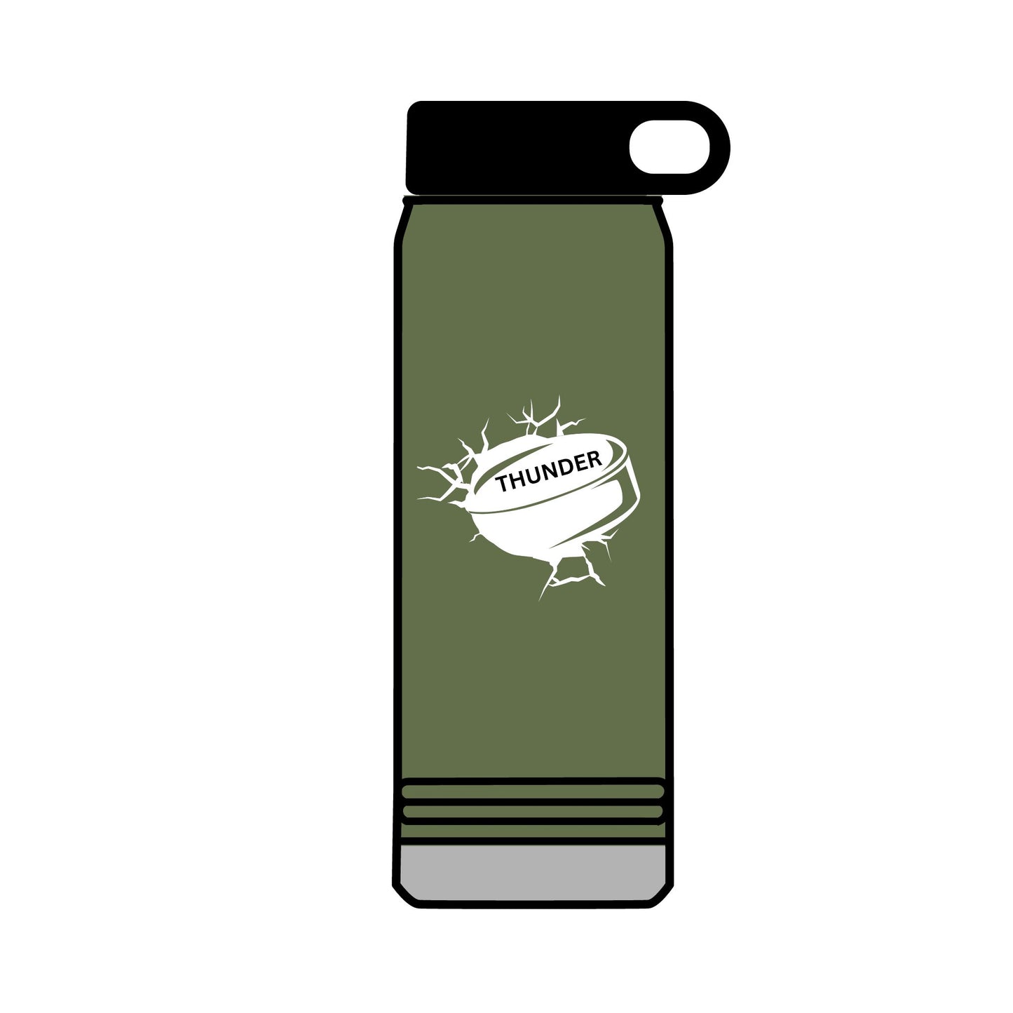 ***CUSTOM TEAM** Hockey Patriotic 32oz Water Bottle - Red, USA Design for Active Lifestyles