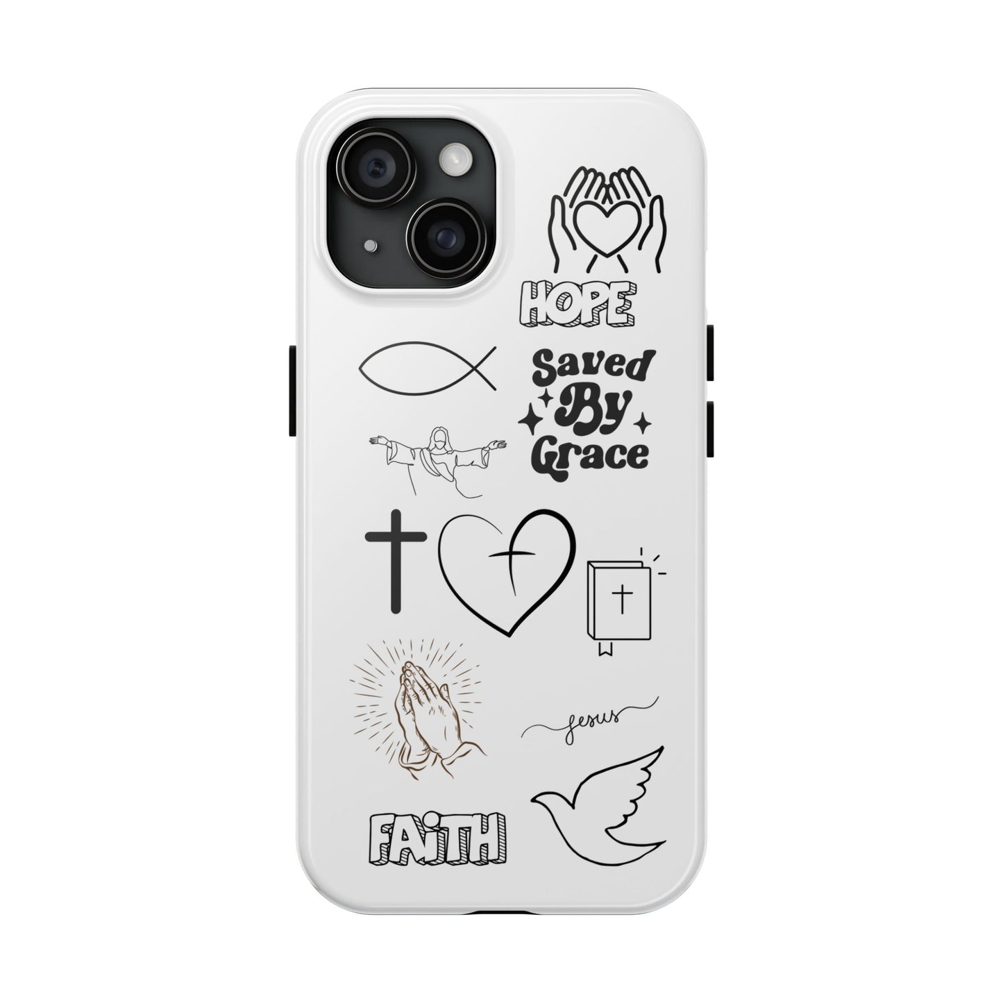 Inspirational Tough Phone Case - Faith, Hope & Grace Design