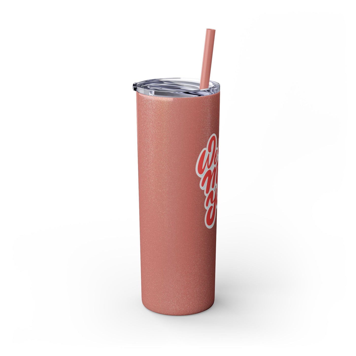 We Will Miss You Skinny Tumbler with Straw - 20oz Travel Mug for Farewell Gifts