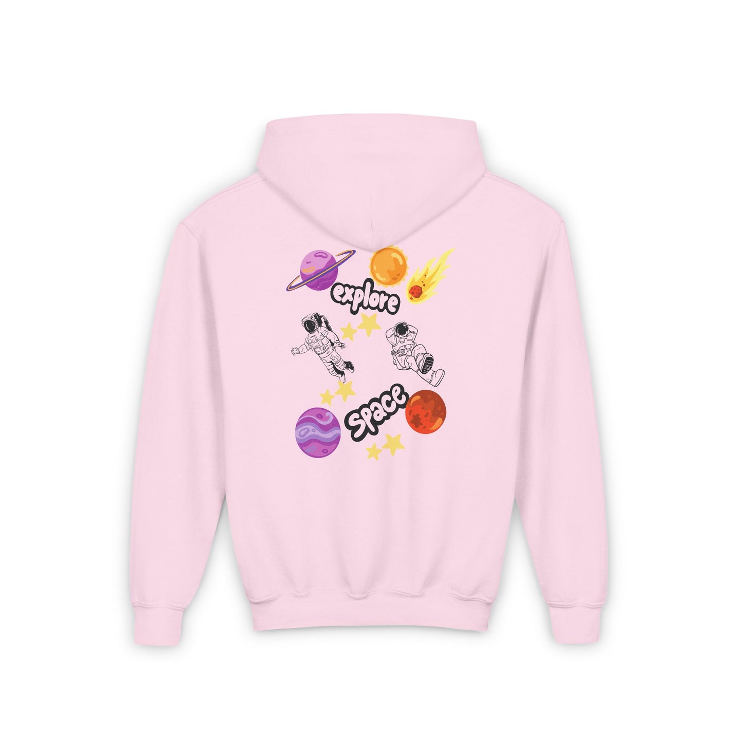 Space and Explore Cartoon - Youth Heavy Blend Hooded Sweatshirt