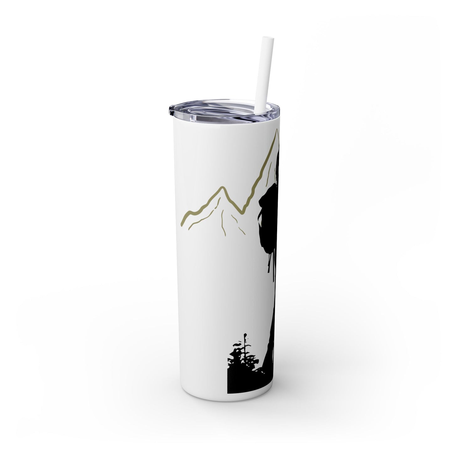 Adventure Awaits Skinny Tumbler with Straw - 20oz Hiking Design