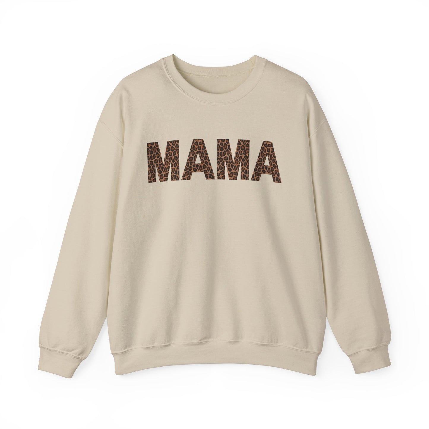 Leopard Print Mama Crewneck Sweatshirt - Cozy Unisex Style for Moms