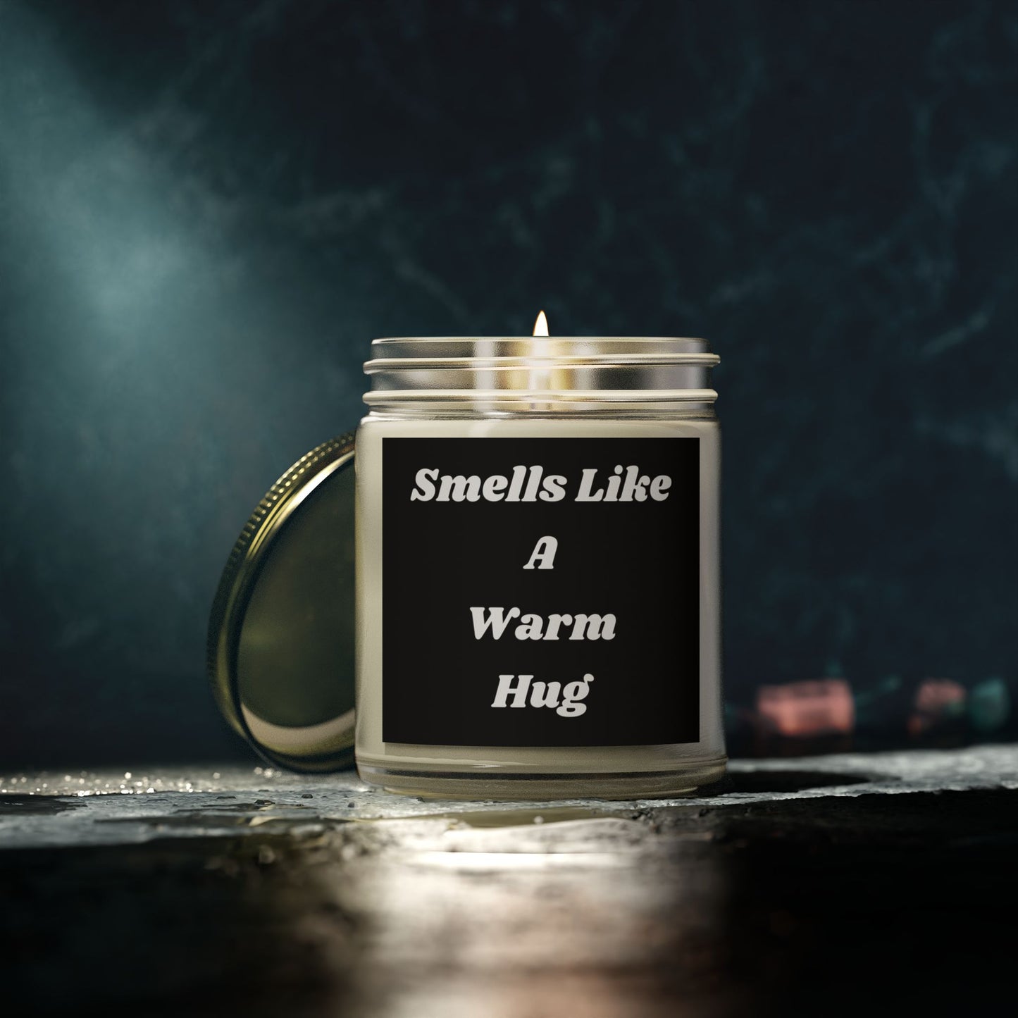 Smells Like A Warm Hug Scented Candle - Cozy Coconut Apricot Wax (4oz & 9oz)