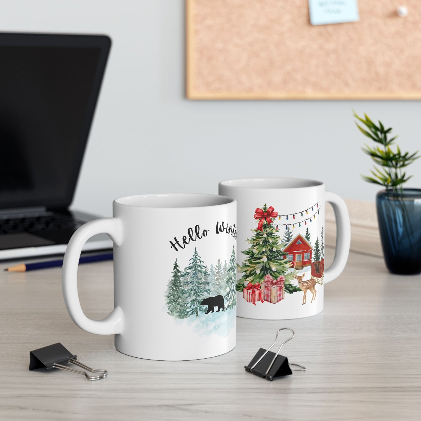 Festive Holiday Ceramic Mug - 11oz & 15oz Options - Perfect for Christmas Cheer