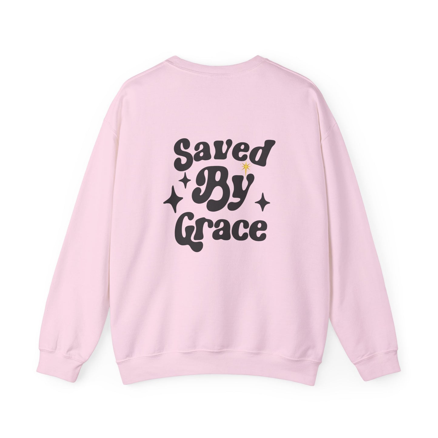 Saved By Grace Unisex Crewneck Sweatshirt - Inspirational Spirit Wear