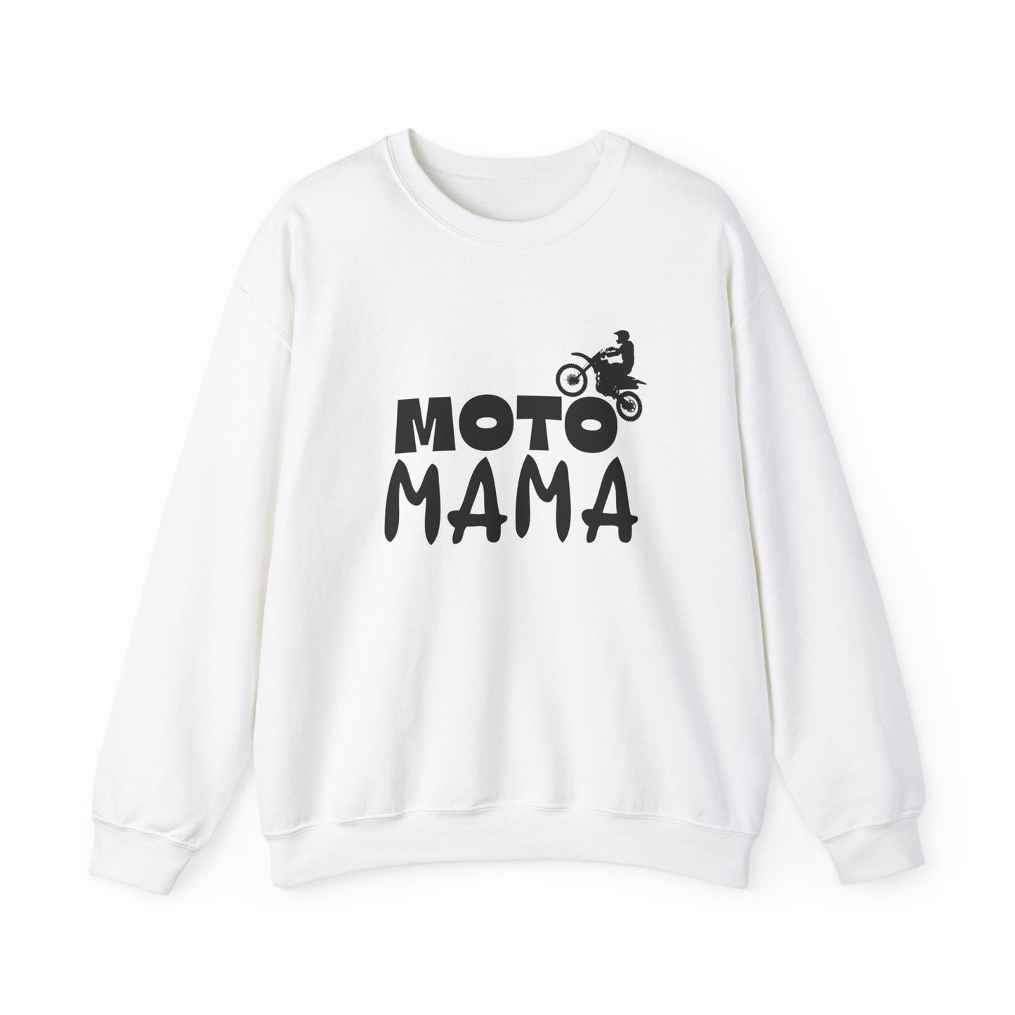 Moto Mama Unisex Heavy Blend™ Crewneck Sweatshirt - Perfect for Bikers & Moms