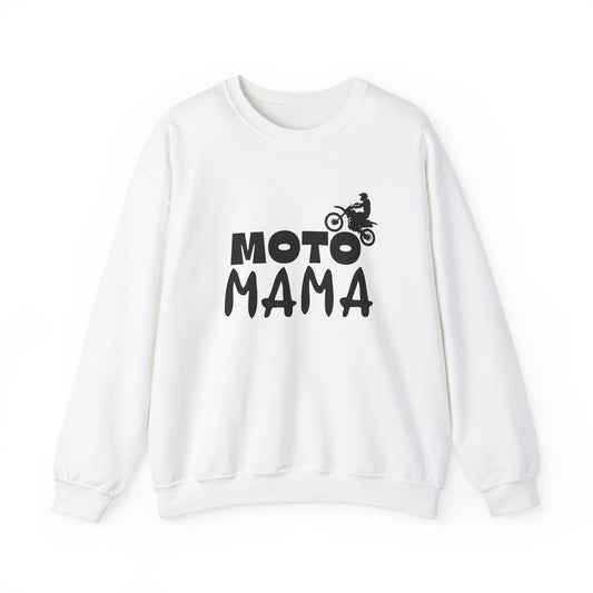 Moto Mama Unisex Heavy Blend™ Crewneck Sweatshirt - Perfect for Bikers & Moms