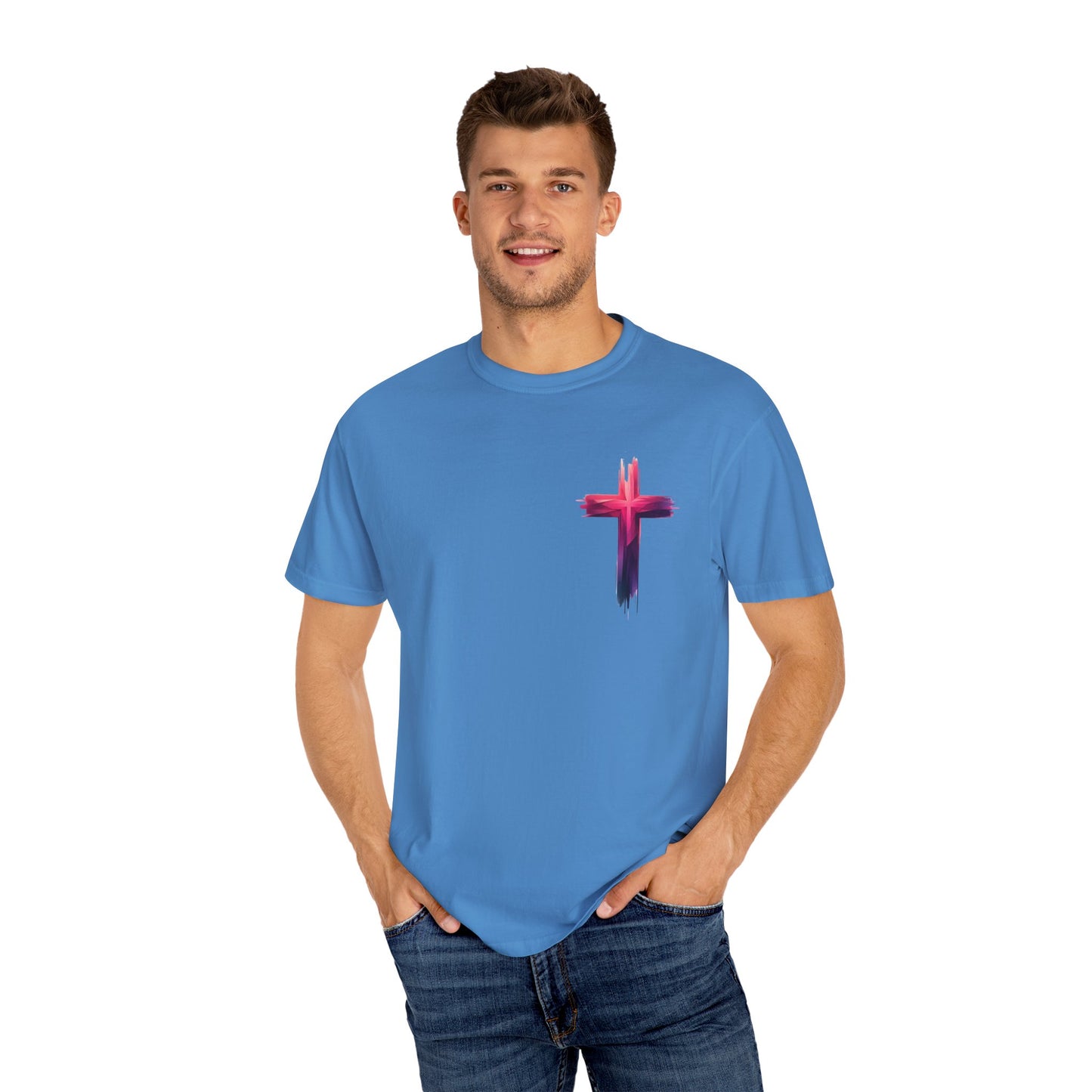Vibrant Lion & Cross Unisex T-Shirt - Faith-Inspired Tees for Everyday Wear