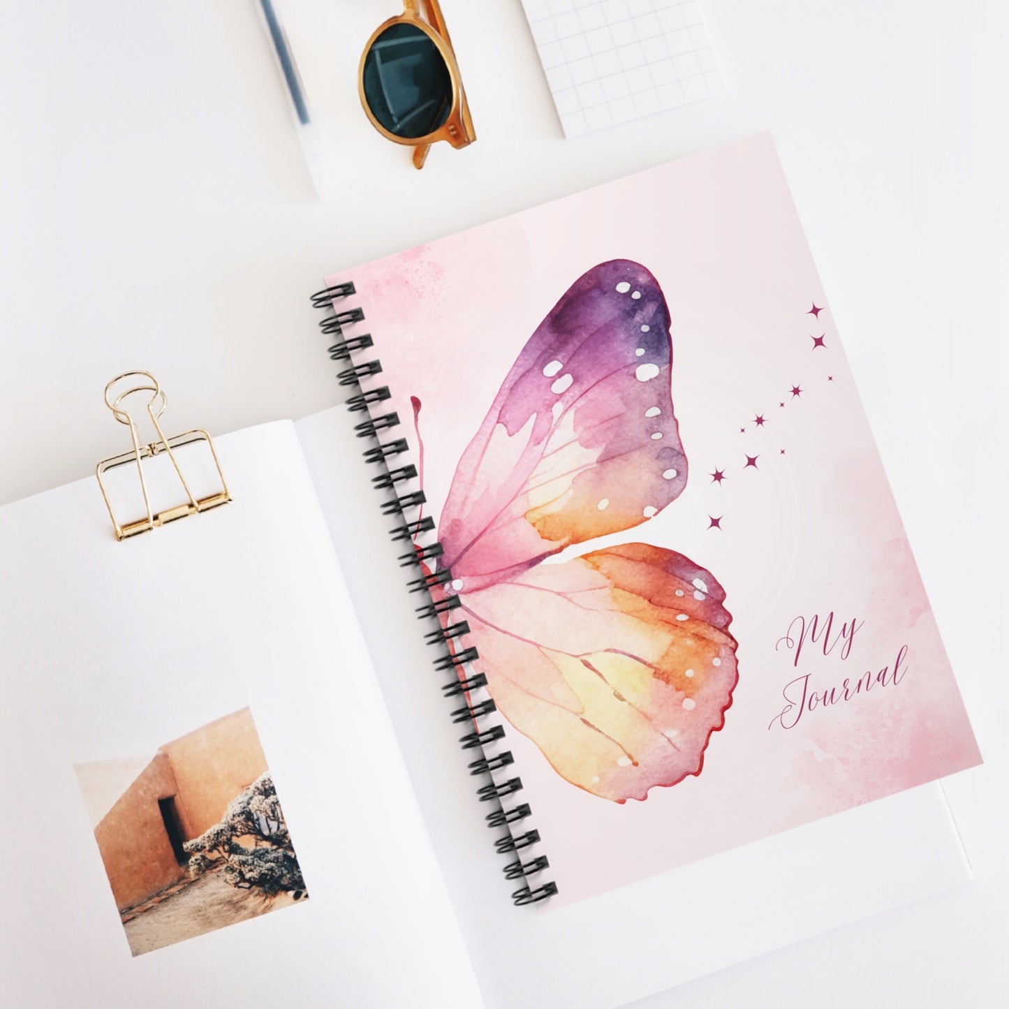 Butterfly-Themed Spiral Notebook - My Journal | Ruled Line for Creative Writing & Daily Notes