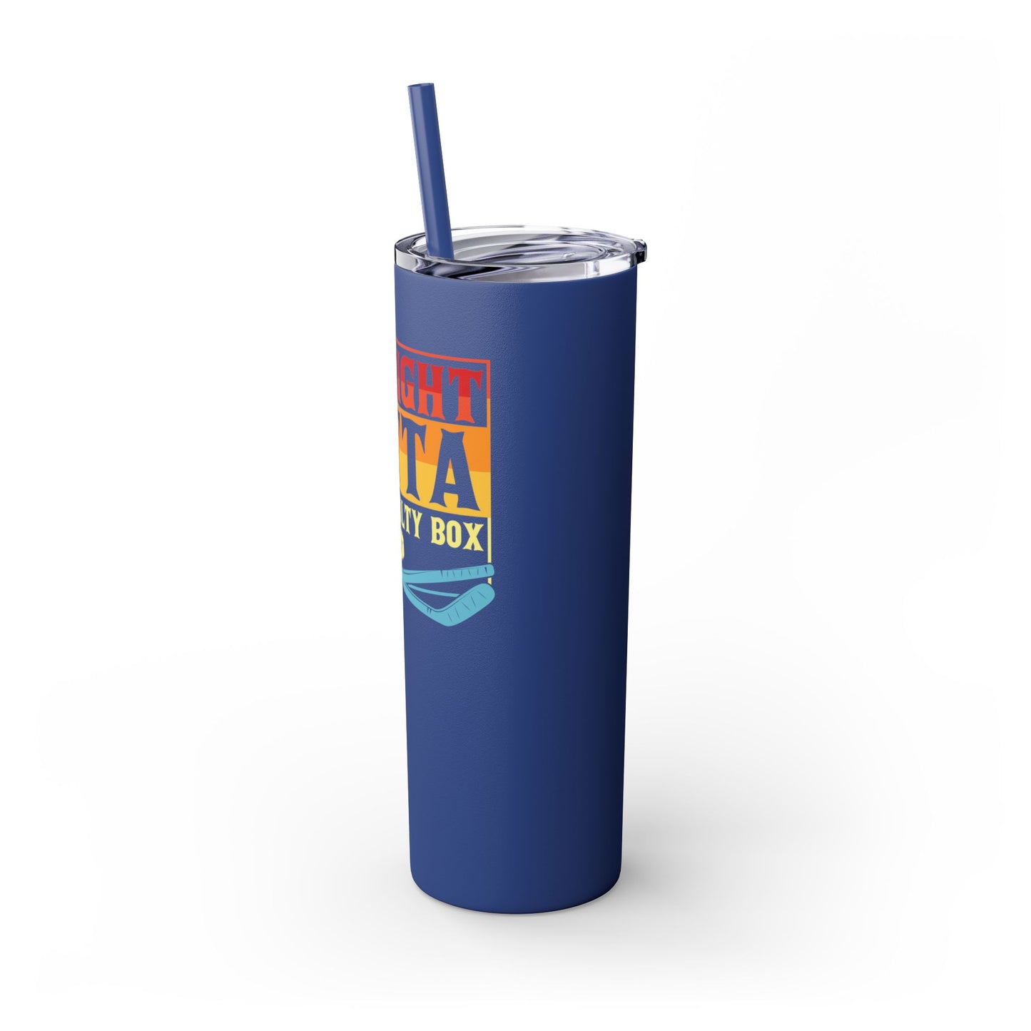 Straight Outta The Penalty Box 20oz Skinny Tumbler with Straw - Fun & Functional Drinkware