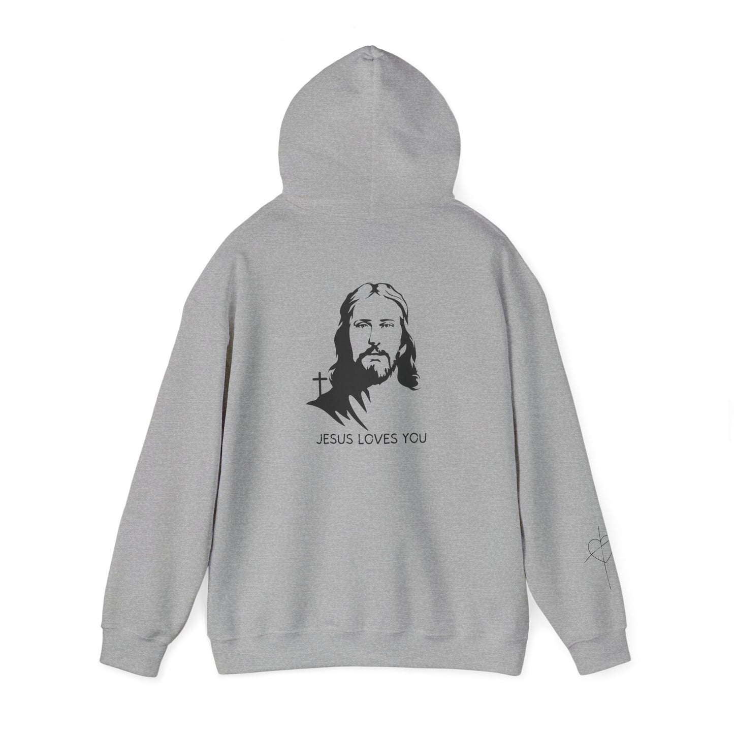 Unisex Heavy Blend™ Hoodie - "Jesus Loves You" Inspirational Sweatshirt