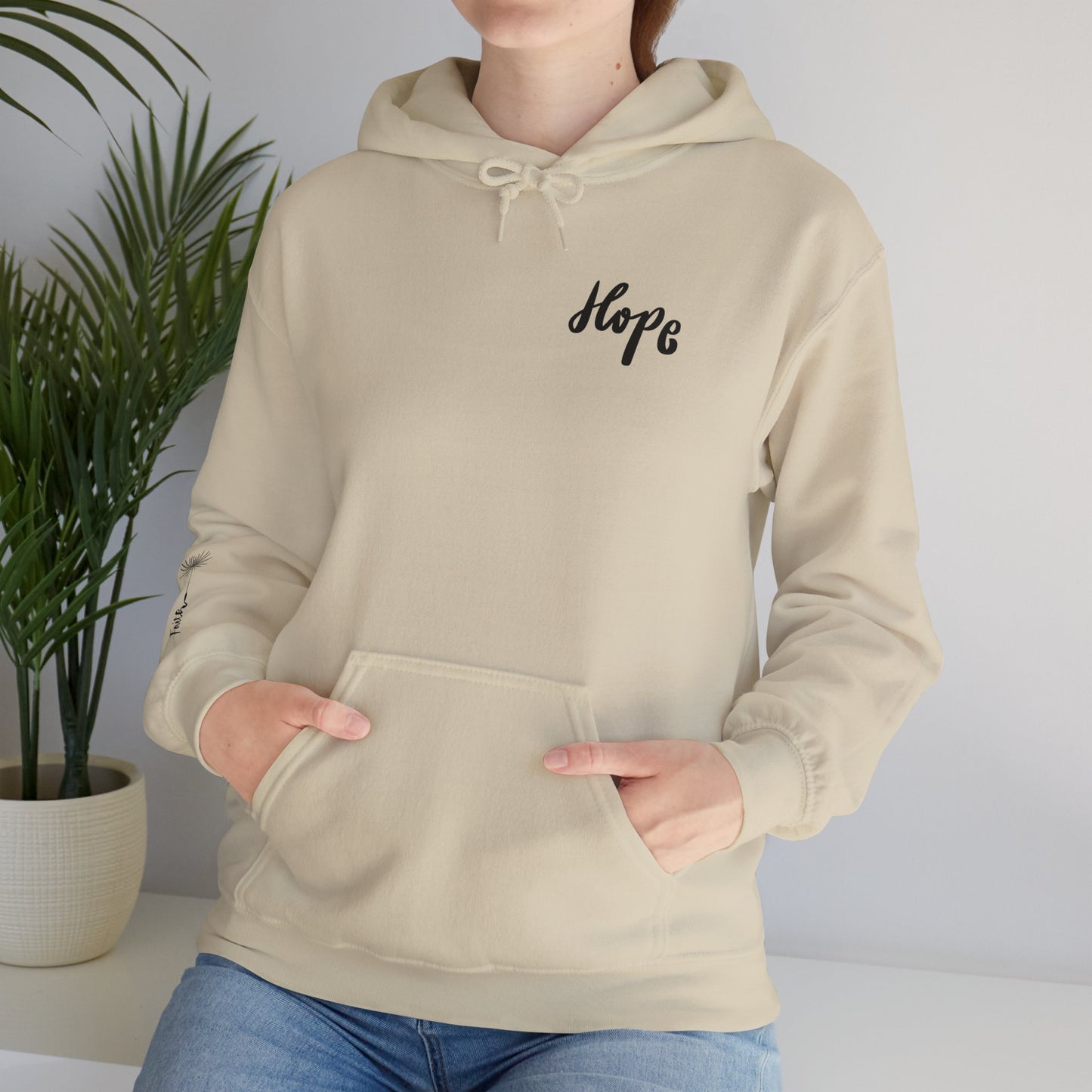 Hope & Faith Unisex Hooded Sweatshirt | Inspirational Graphic Hoodie