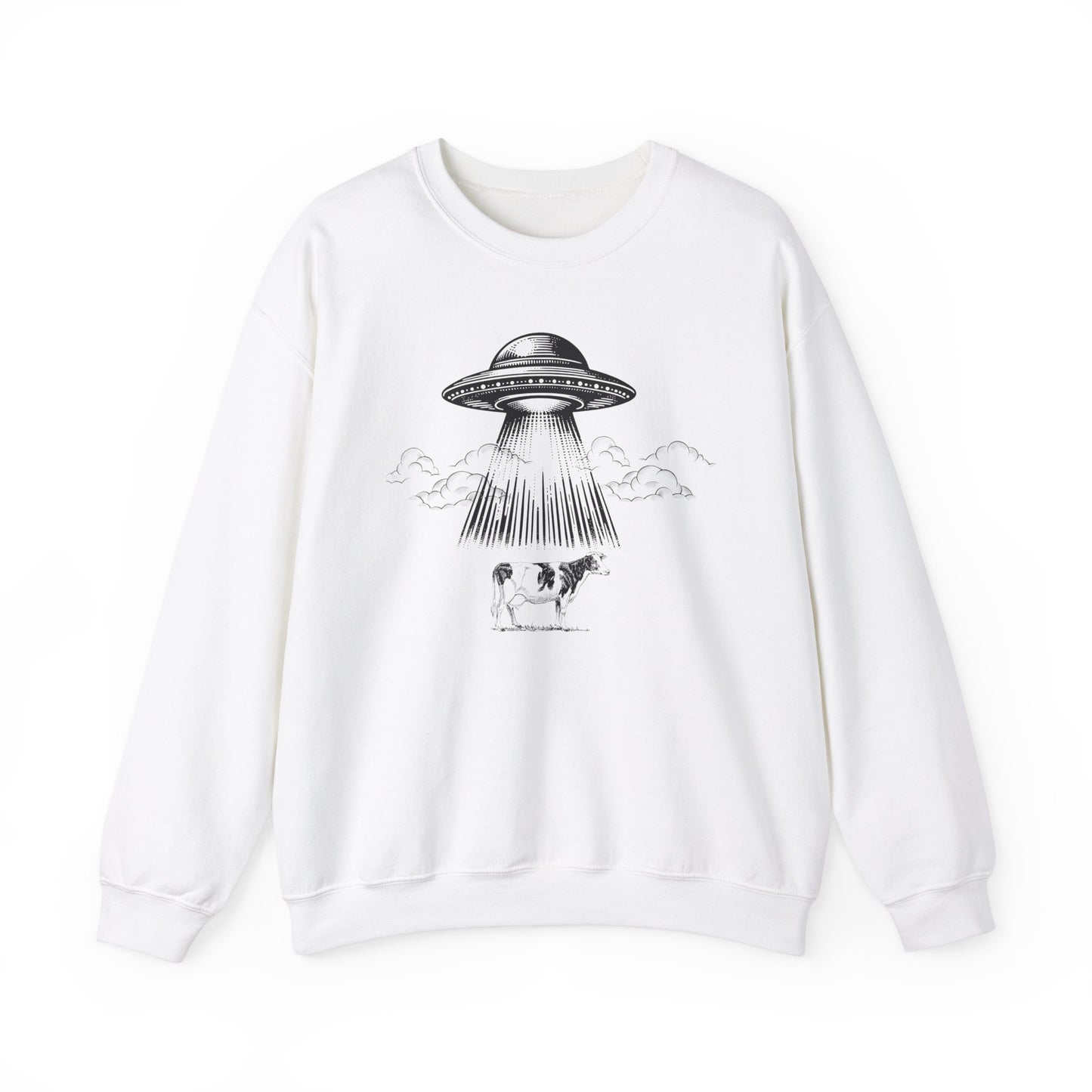 Alien Abduction Unisex Heavy Blend™ Crewneck Sweatshirt - Fun Graphic for Casual Comfort