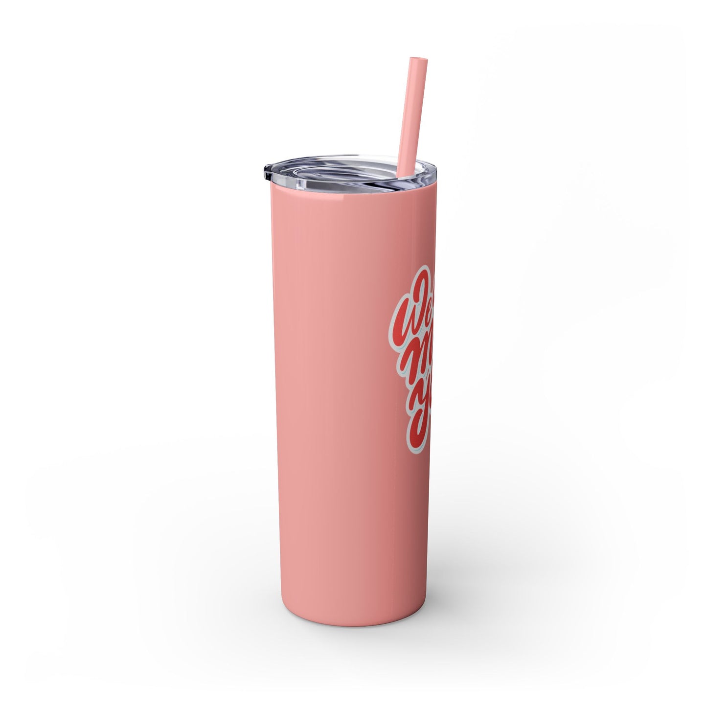 We Will Miss You Skinny Tumbler with Straw - 20oz Travel Mug for Farewell Gifts