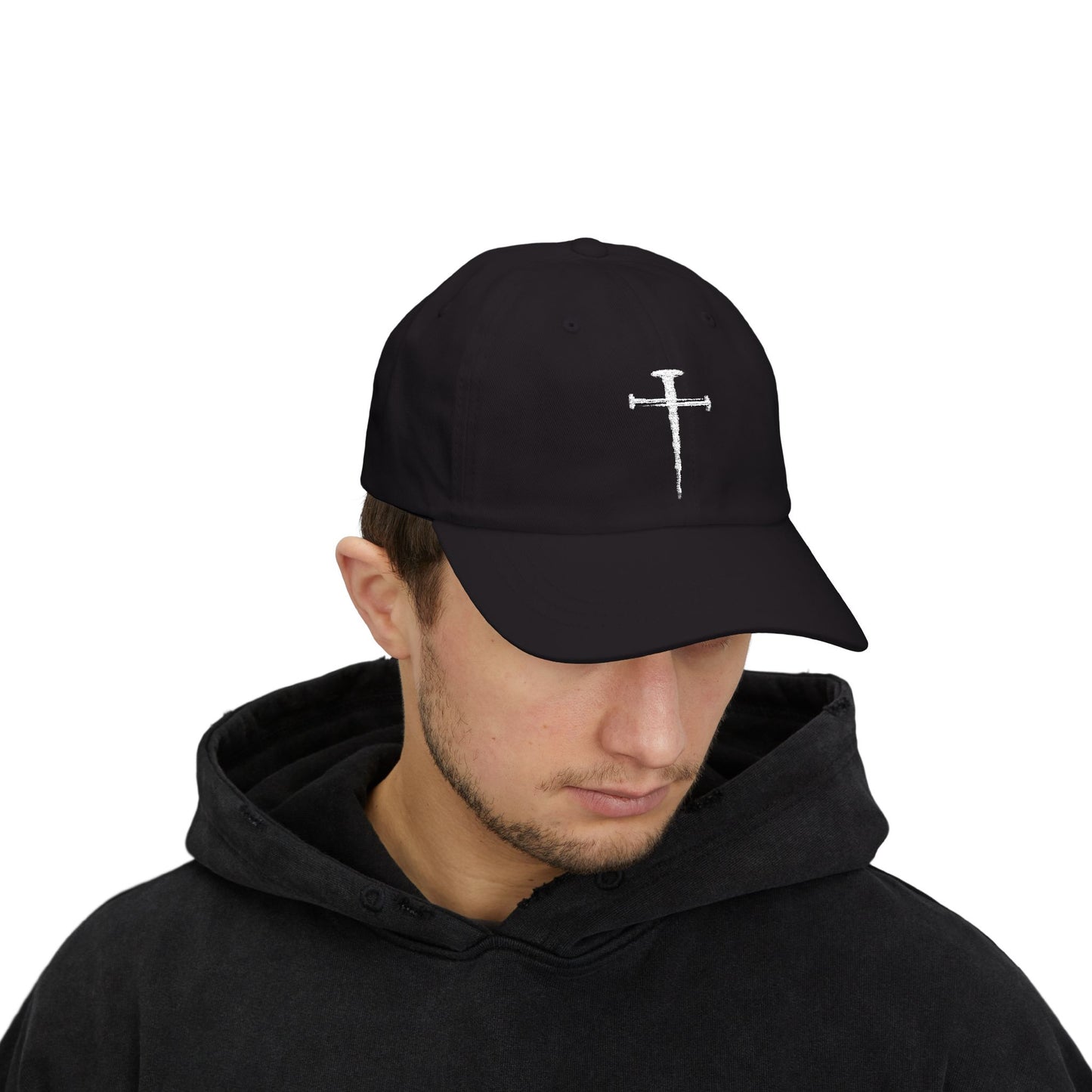 Classic Dad Cap with Cross Design - Casual Streetwear Hat for Everyday Style
