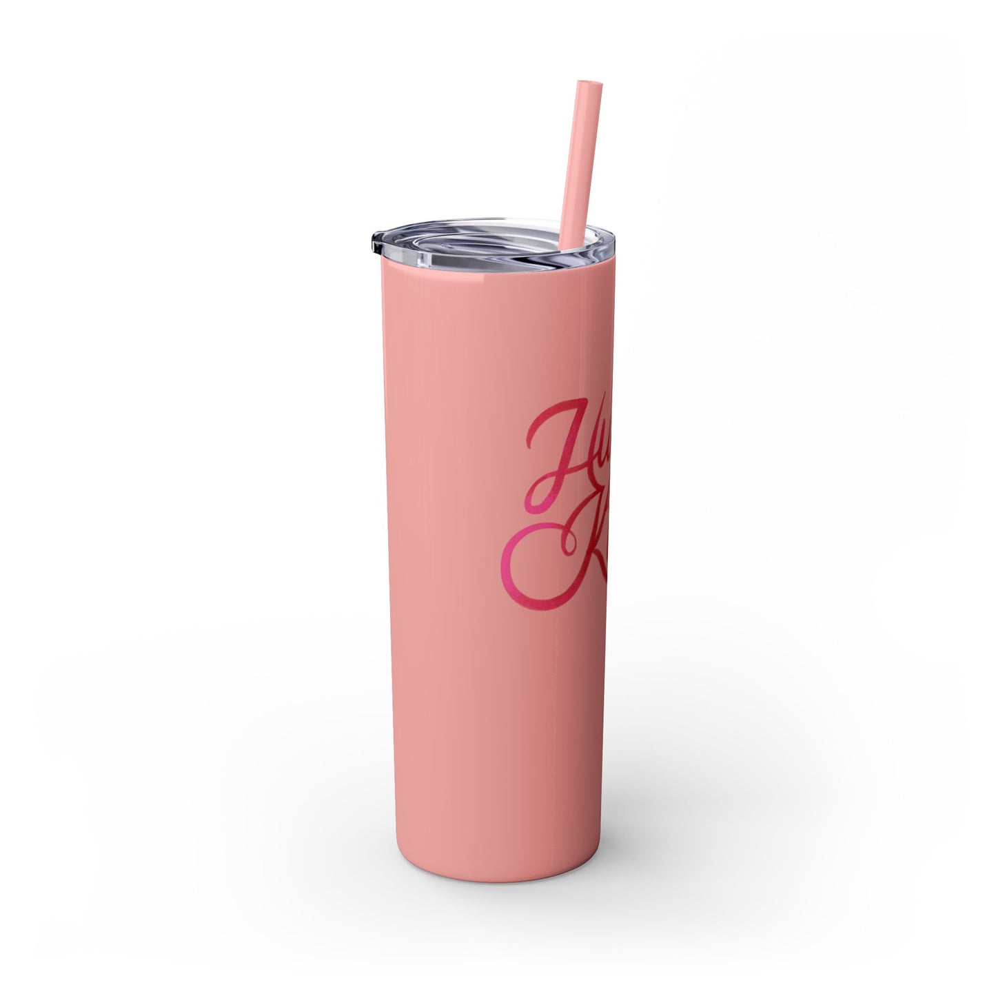 Hugs & Kisses Skinny Tumbler with Straw - 20oz Love Drinkware