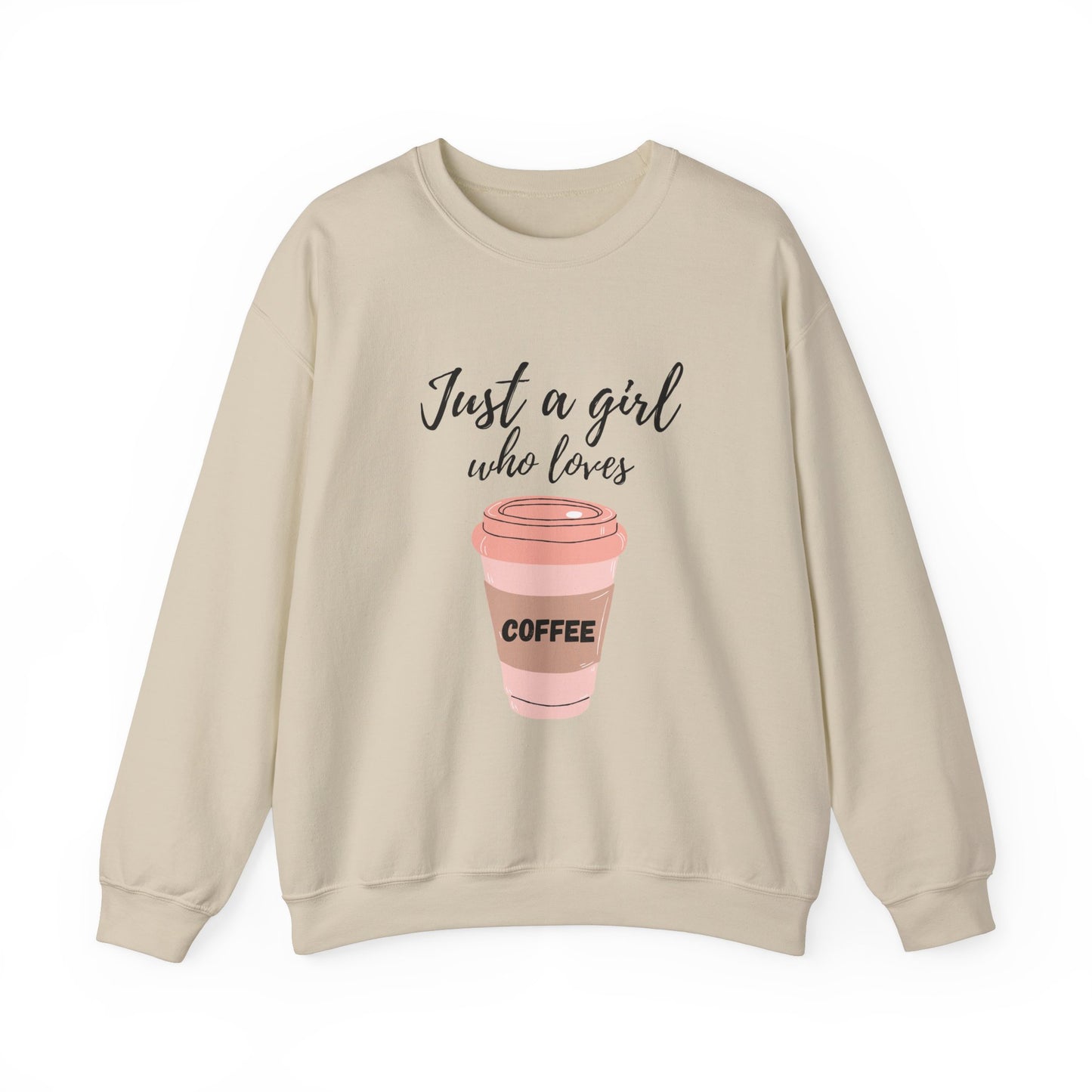 A girl who loves coffee - Unisex Heavy Blend™ Crewneck Sweatshirt