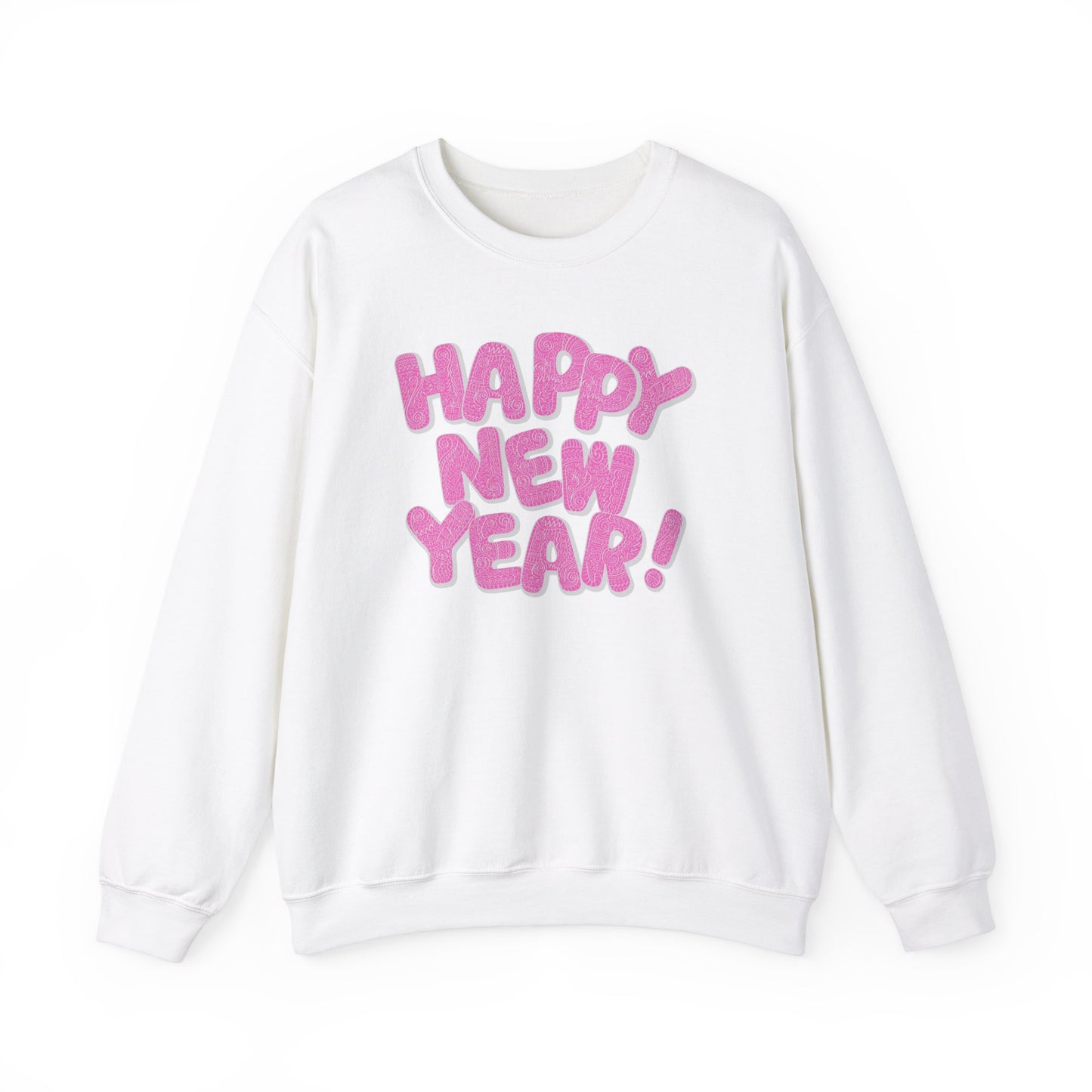 Happy New Year 2025 Pink Unisex Crewneck Sweatshirt