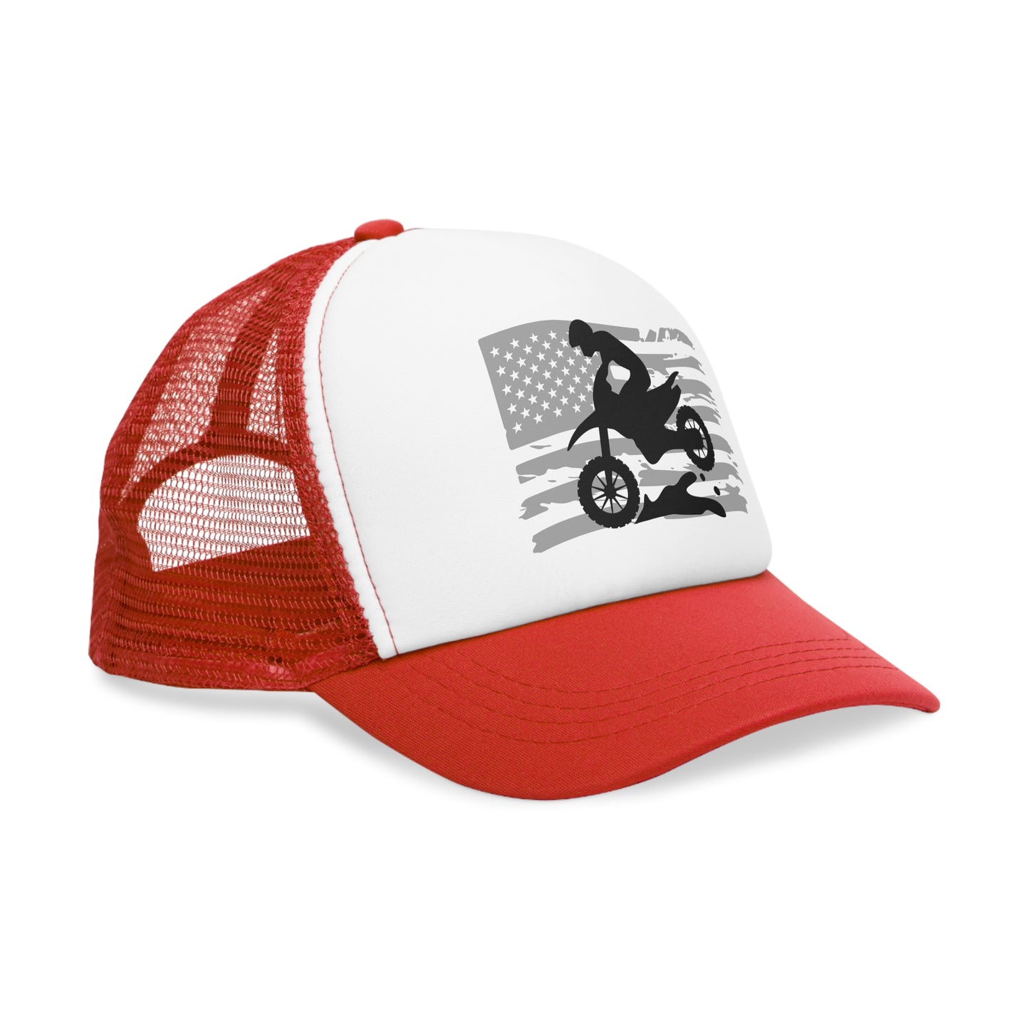 Patriotic Motocross Mesh Cap - Perfect for Riders and Fans