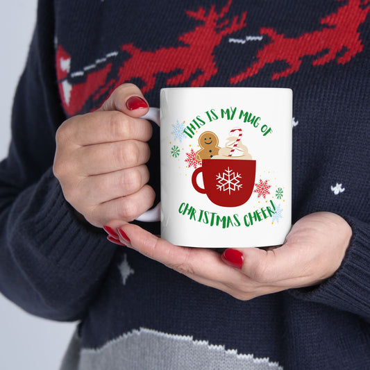 Festive Christmas Cheer Ceramic Mug - 11oz & 15oz