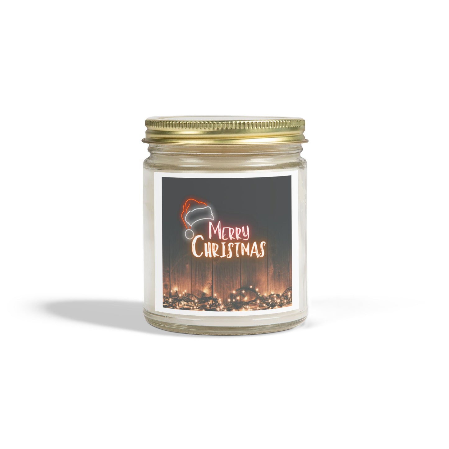 Merry Christmas Scented Candles - Coconut Apricot Wax (4oz, 9oz)