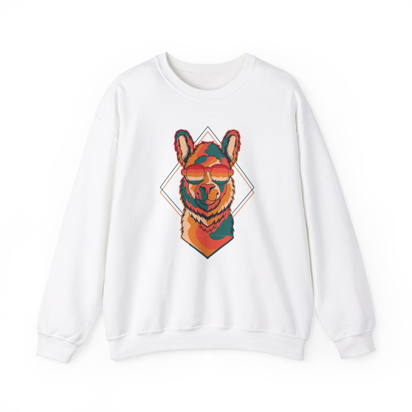 Chic Llama Graphic Crewneck Sweatshirt for Animal Lovers