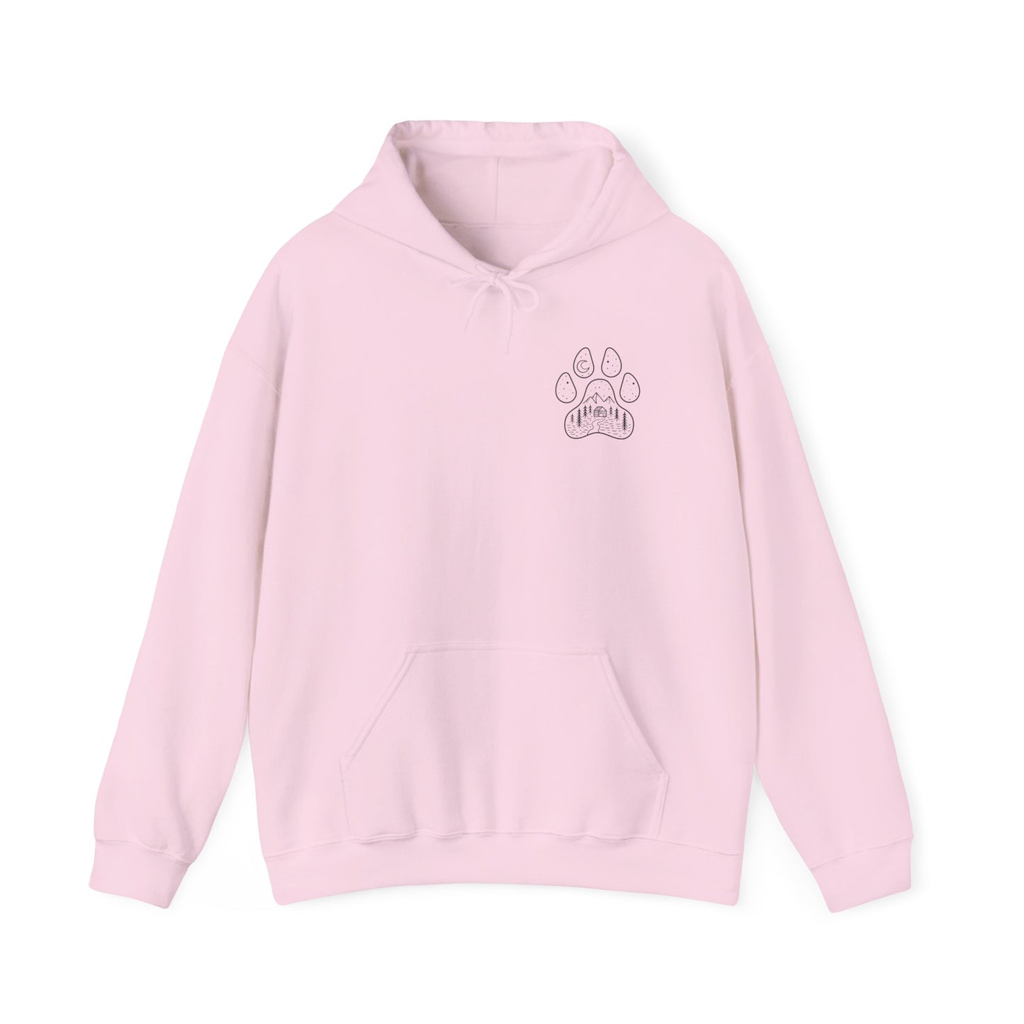 Paw Print Unisex Heavy Blend™ Hooded Sweatshirt - Cozy Animal Lover Gift