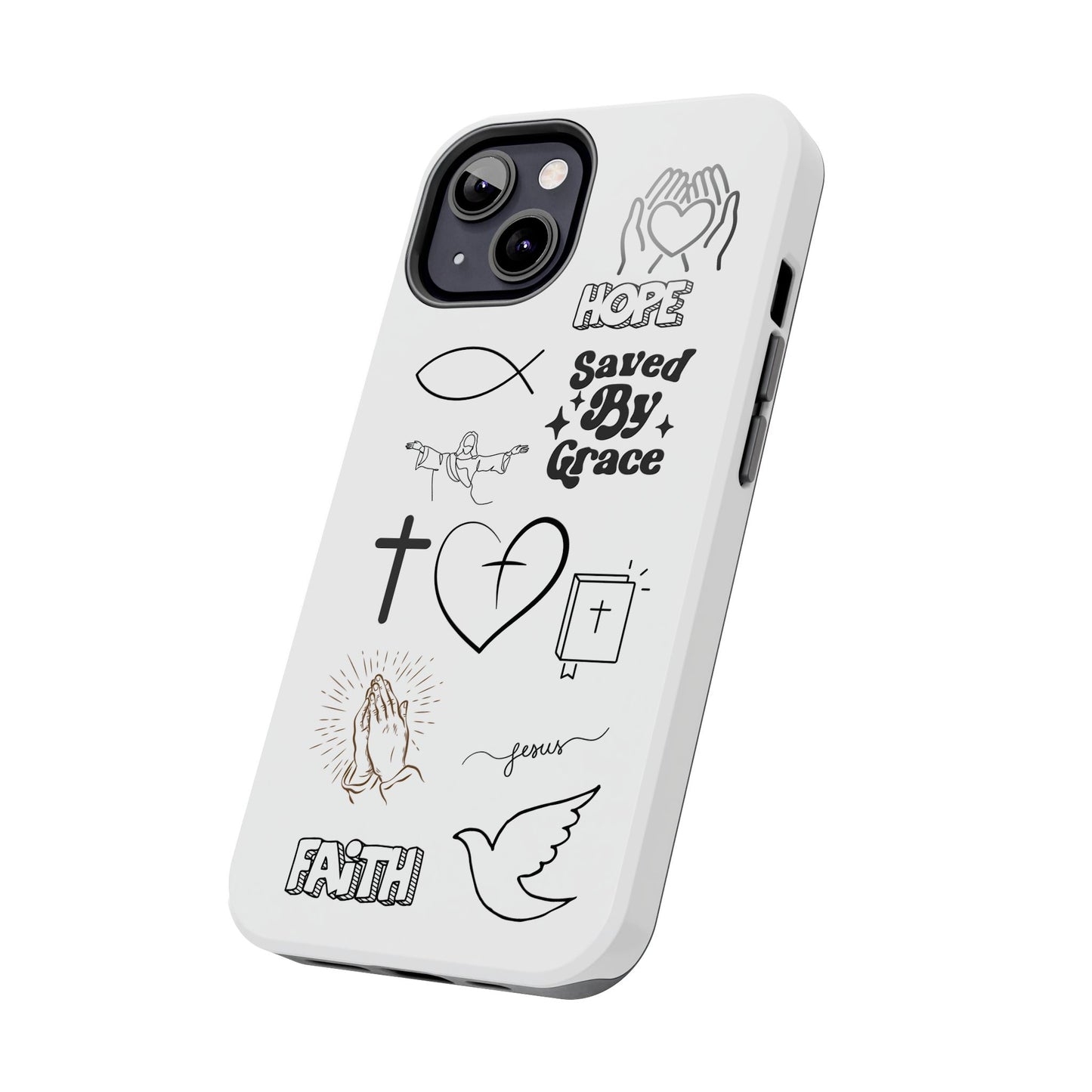 Inspirational Tough Phone Case - Faith, Hope & Grace Design