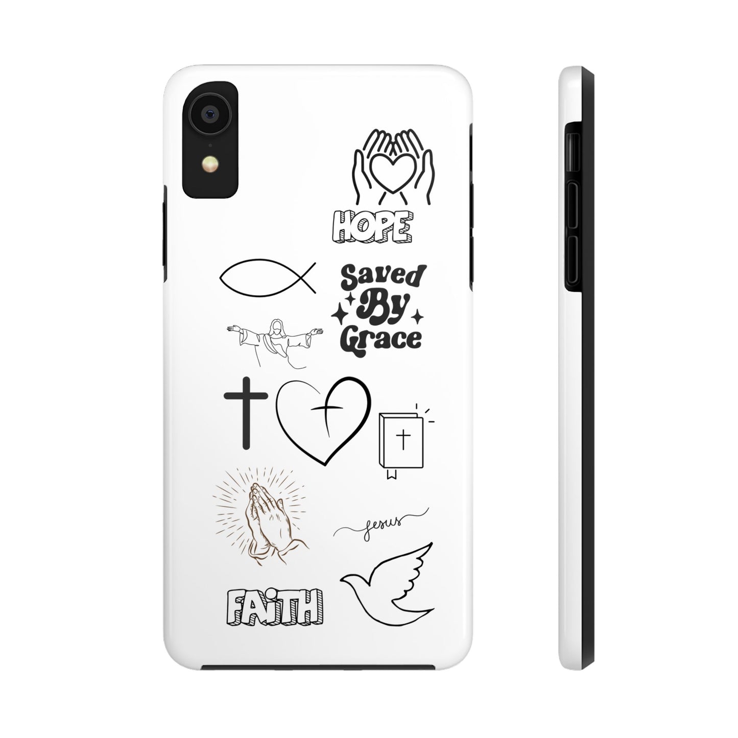 Inspirational Tough Phone Case - Faith, Hope & Grace Design