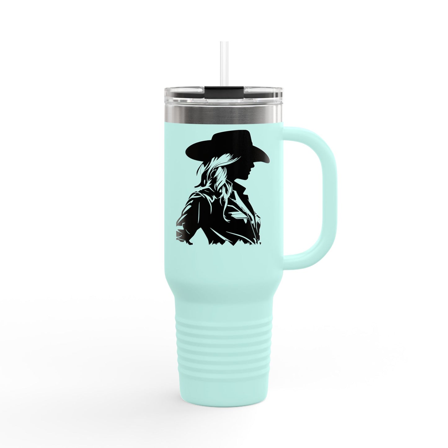 Cowgirl Silhouette Insulated Travel Mug - 40oz - Perfect for Adventurers