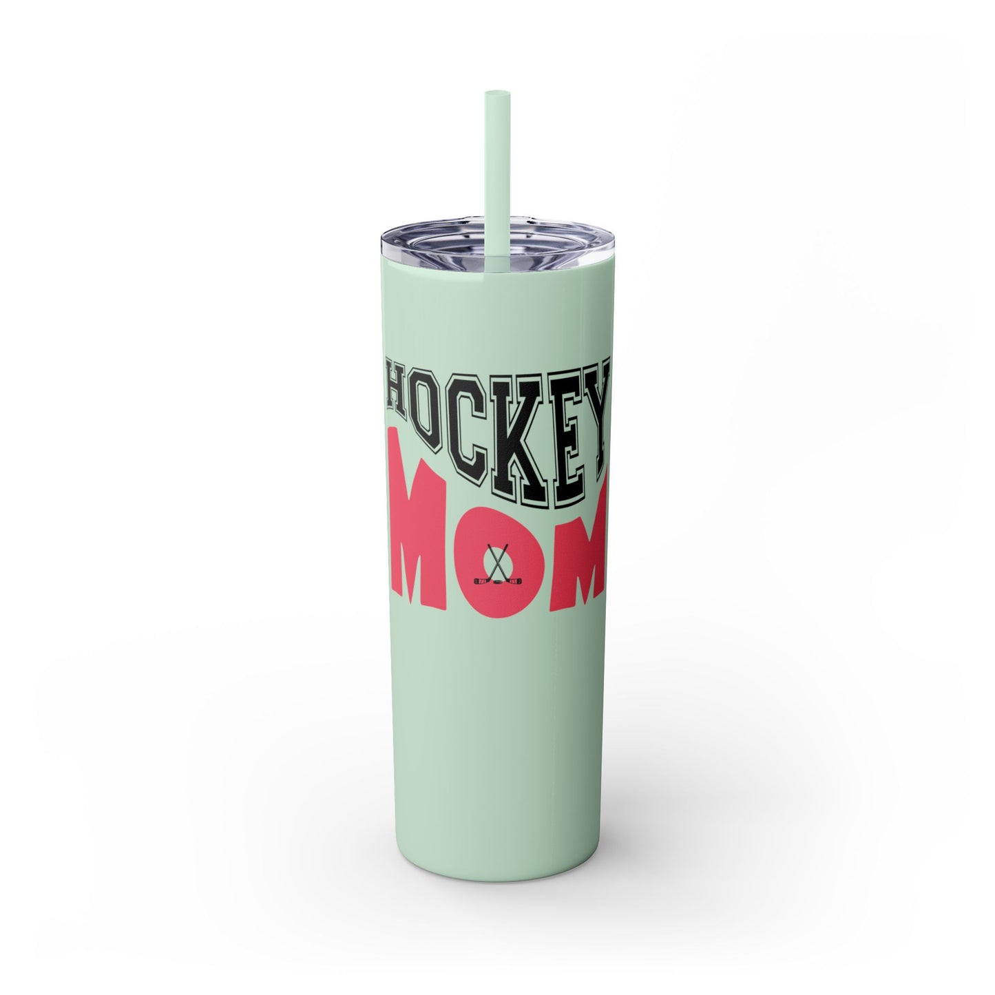 Hockey Mom 20oz Skinny Tumbler with Straw - Perfect Gift for Sports Enthusiasts