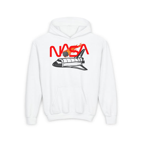 NASA Youth Heavy Blend Hoodie - Space Shuttle Design for Aspiring Astronauts