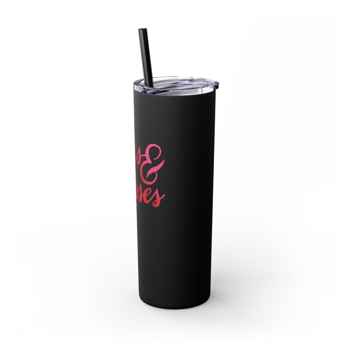 Hugs & Kisses Skinny Tumbler with Straw - 20oz Love Drinkware