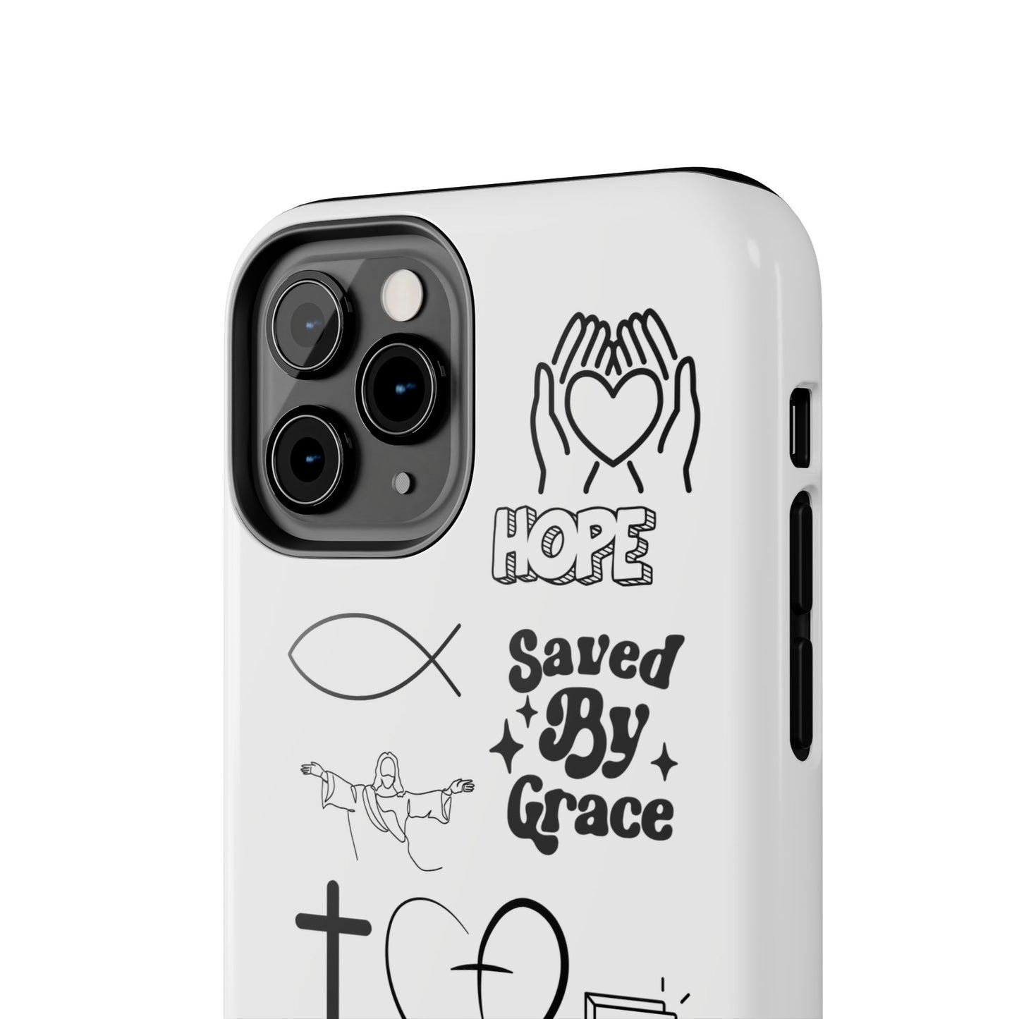 Inspirational Tough Phone Case - Faith, Hope & Grace Design