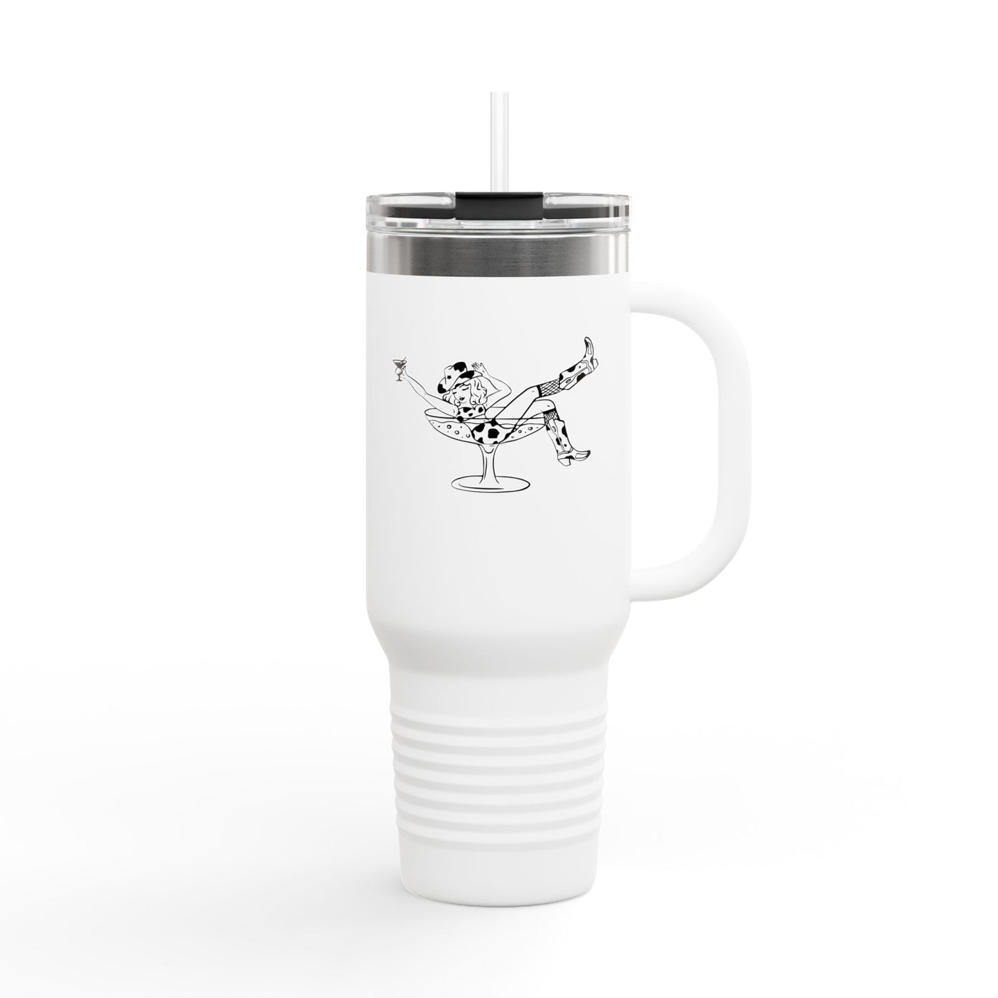 Chic Cocktail Girl Insulated Travel Mug - 40oz Martini Vibes