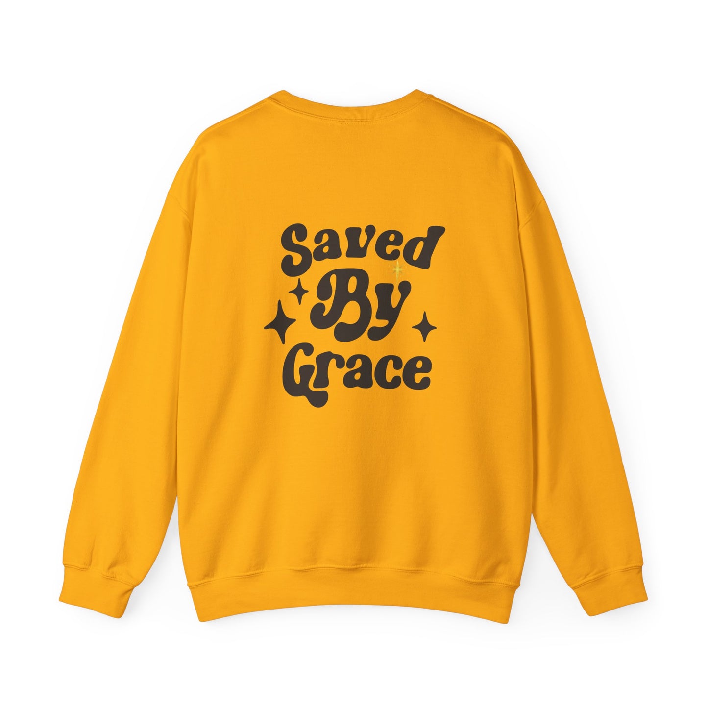 Saved By Grace Unisex Crewneck Sweatshirt - Inspirational Spirit Wear