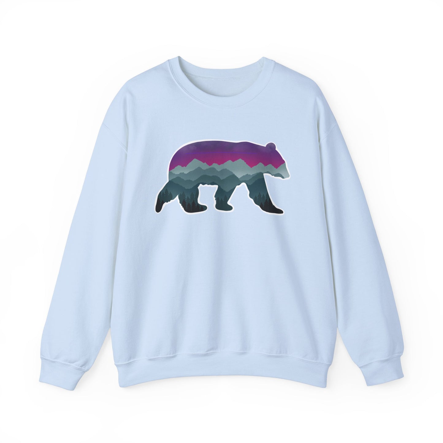 Mountain Bear Unisex Crewneck Sweatshirt - Cozy Graphic Sweater