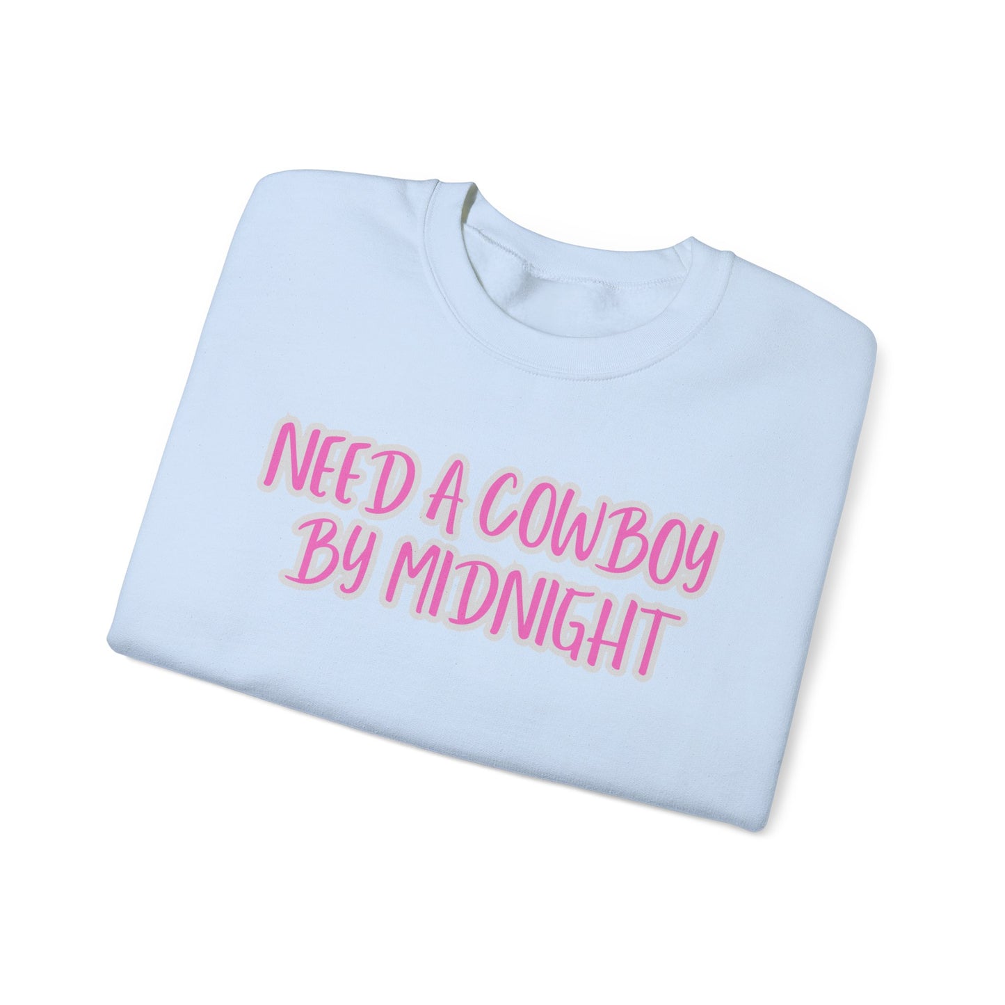 New Years Need a Cowboy by Midnight Crewneck Sweatshirt - Unisex Heavy Blend